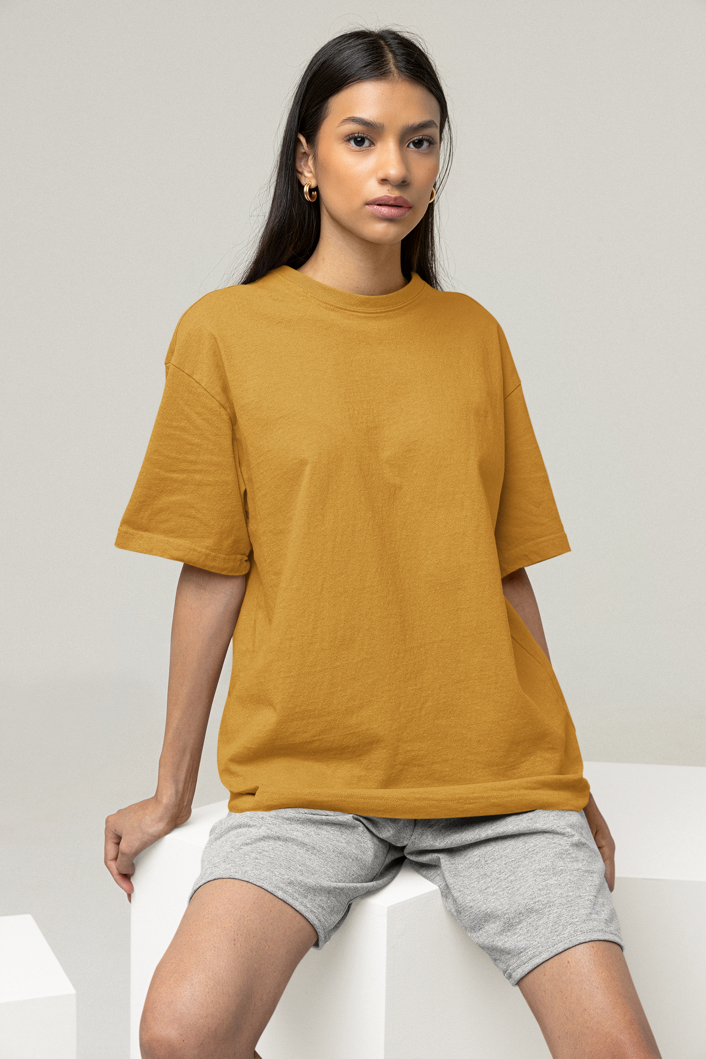 OVERSIZED TSHIRTS MUSTARD YELLOW: SOLIDS