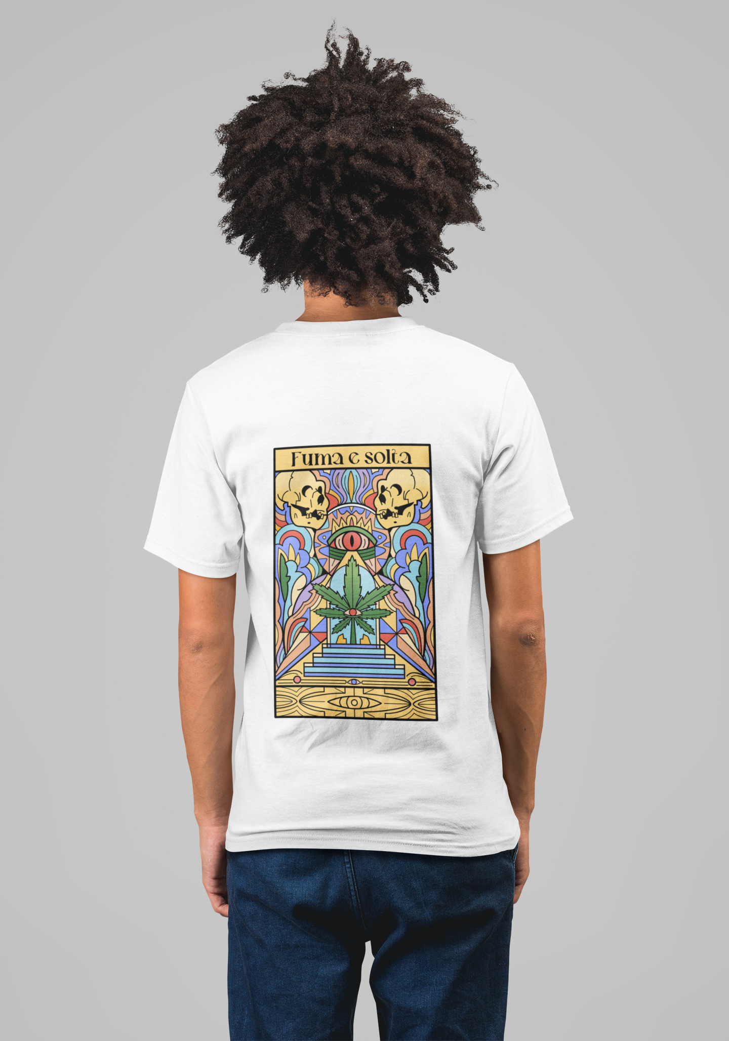 MEN'S T-SHIRT WHITE: PATTERN 7