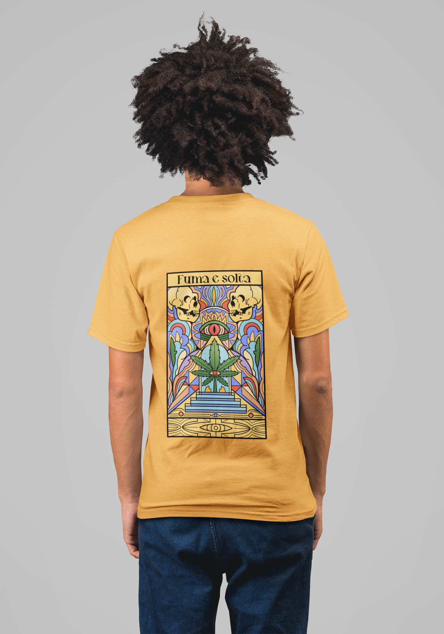 MEN'S T-SHIRT YELLOW: PATTERN 2