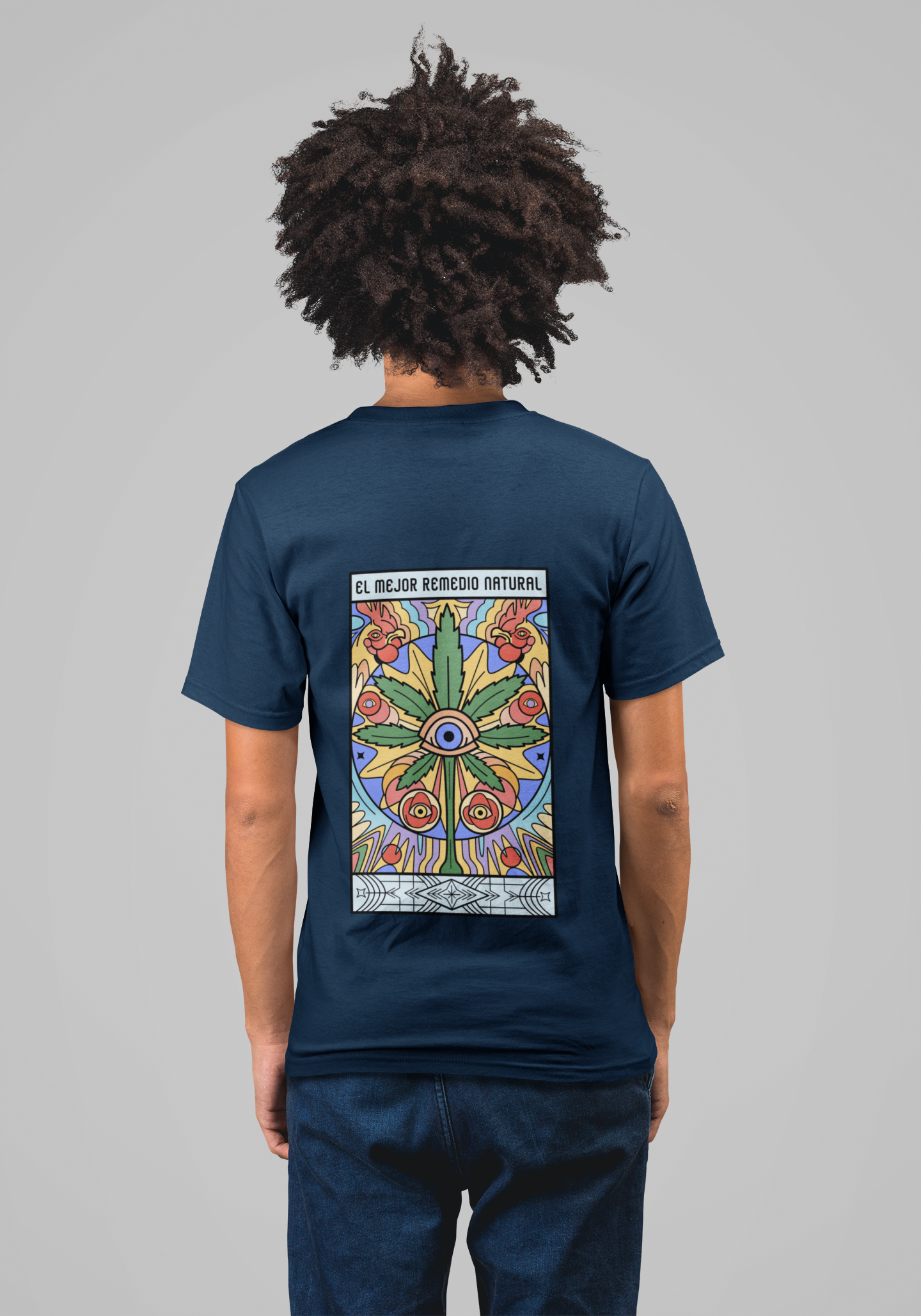 MEN'S T-SHIRT NAVY BLUE: PATTERN 3