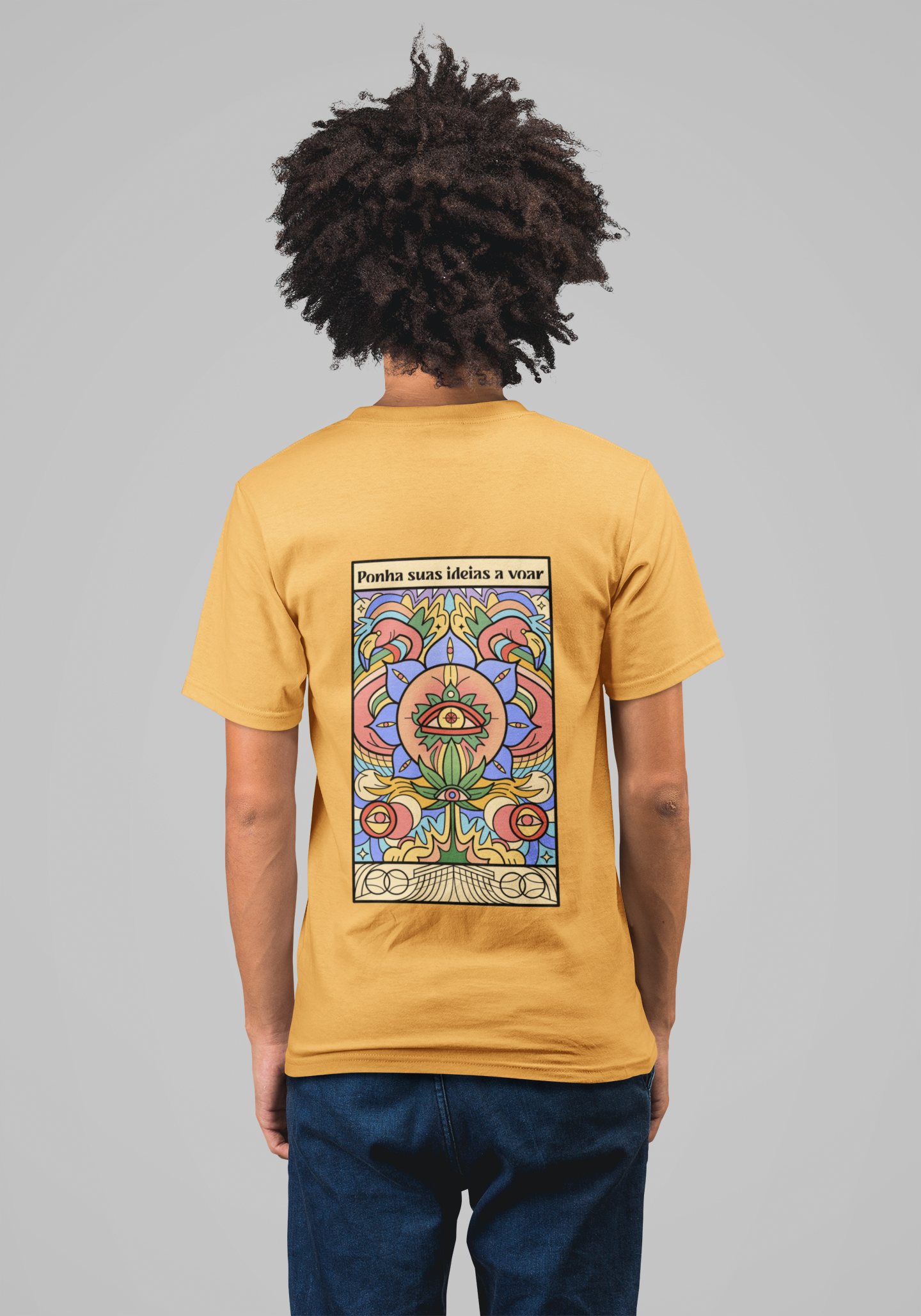 MEN'S T-SHIRT YELLOW: PATTERN 4