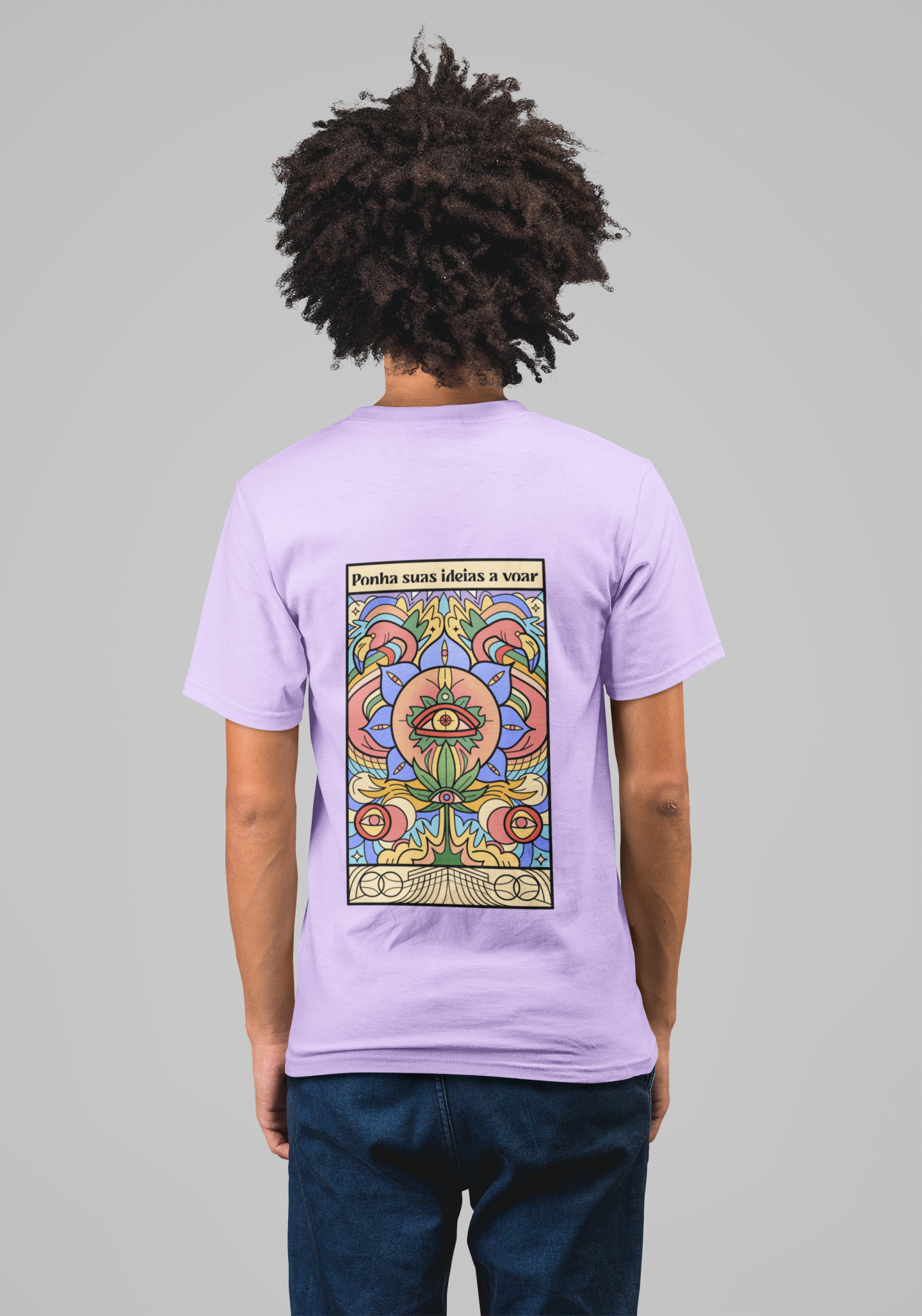 MEN'S T-SHIRT LAVENDER: PATTERN 4