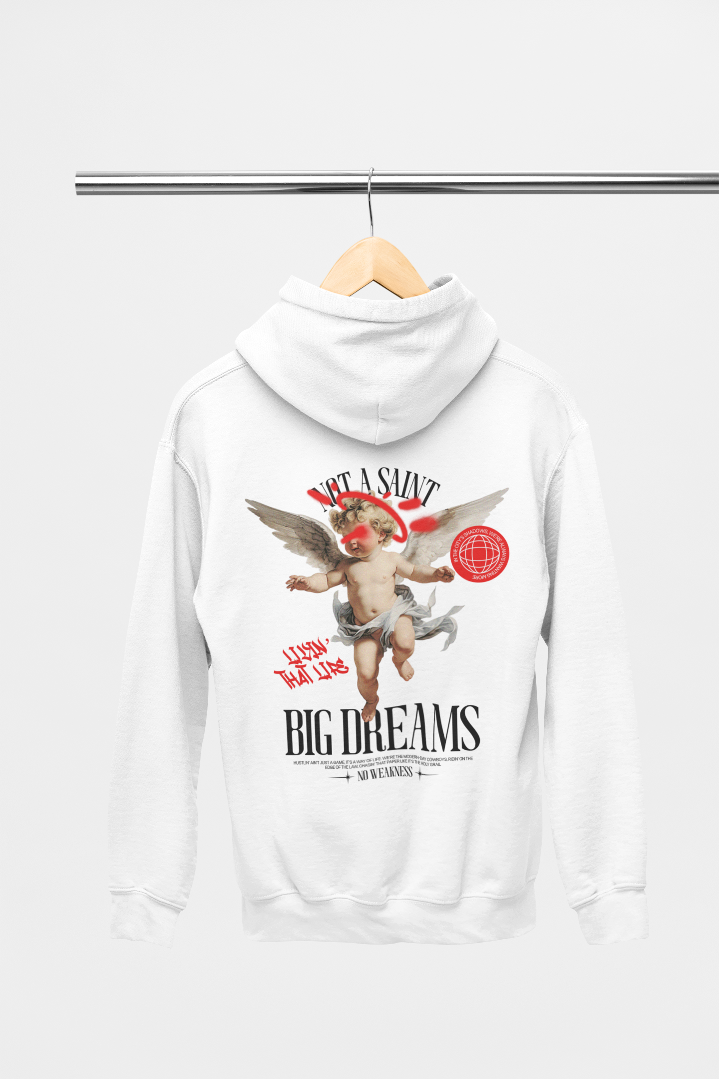 HOODIE WHITE: BIG DREAMS