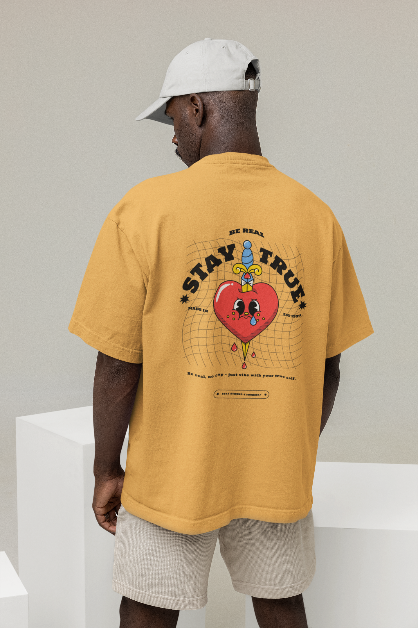 OVERSIZED TSHIRTS YELLOW: STAY TRUE