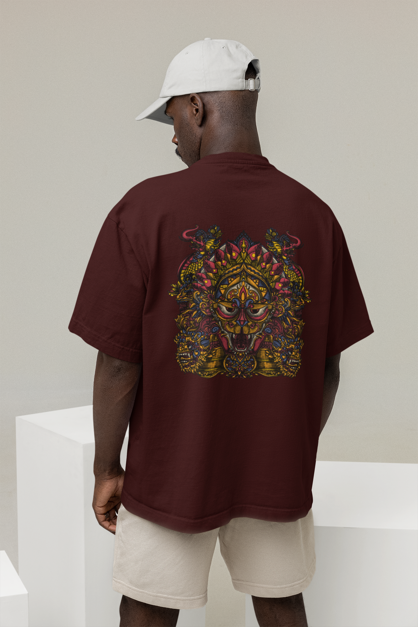 OVERSIZED TSHIRTS MAROON: DRAGON