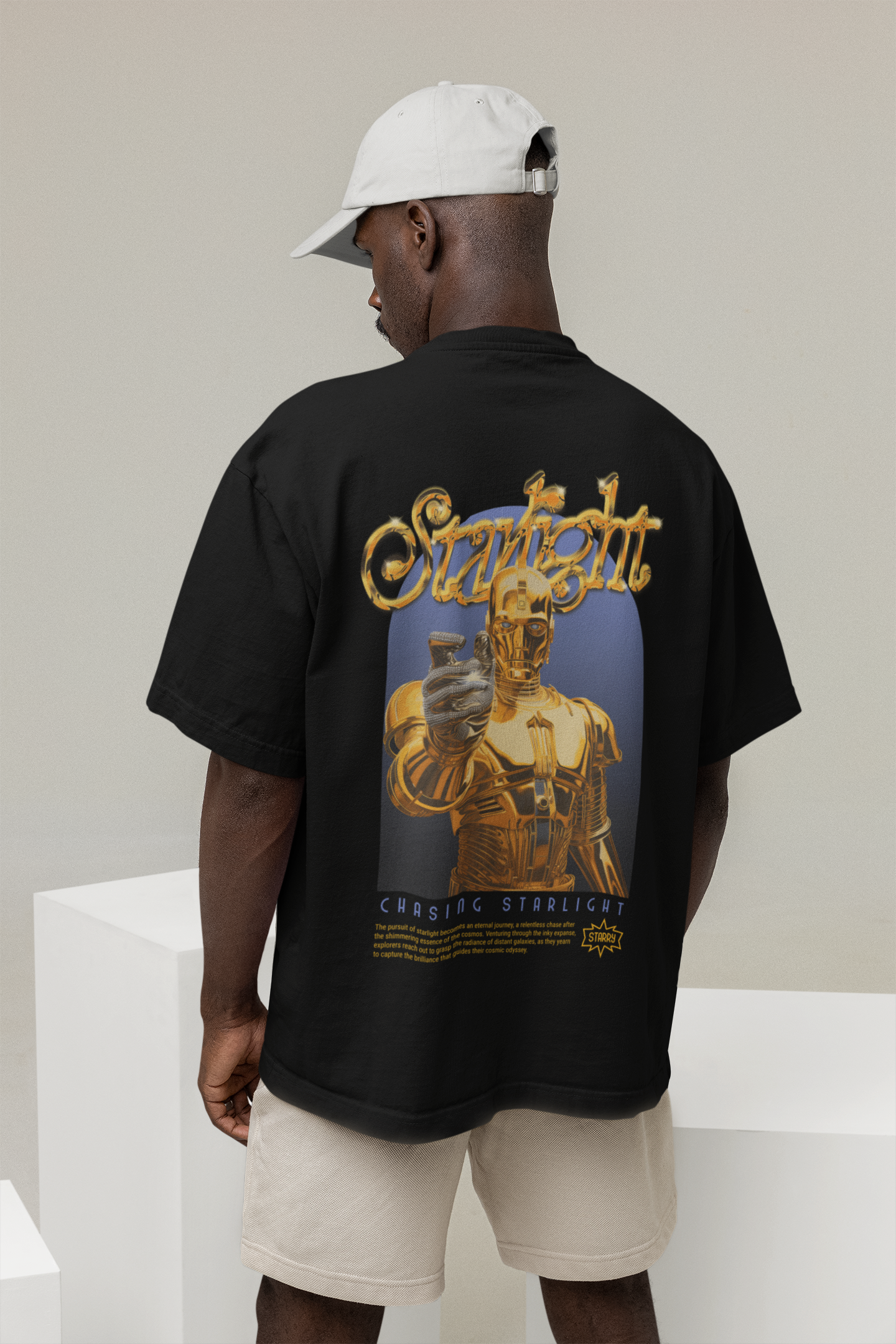 OVERSIZED TSHIRTS BLACK: STARLIGHT