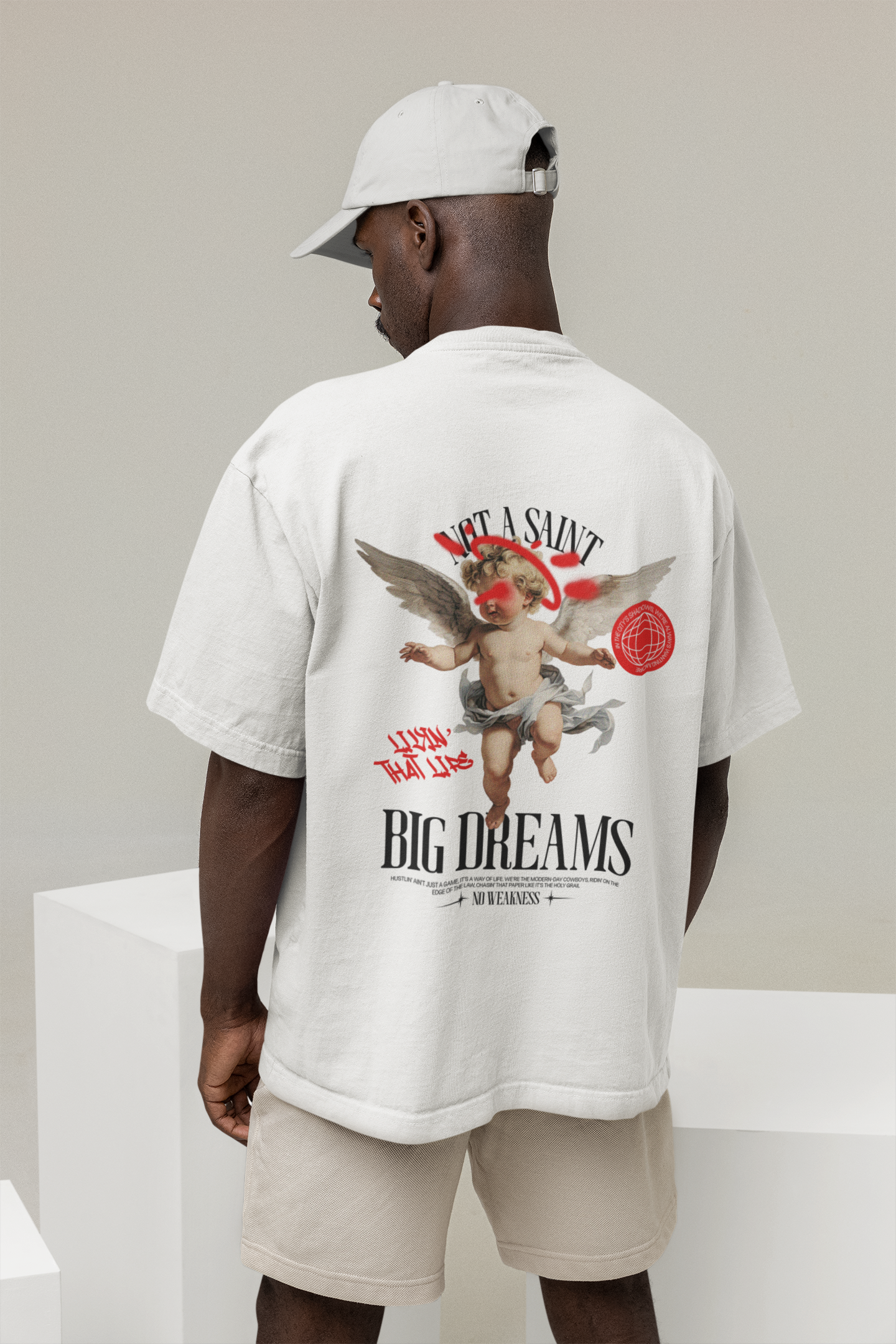 OVERSIZED TSHIRTS WHITE: BIG DREAM