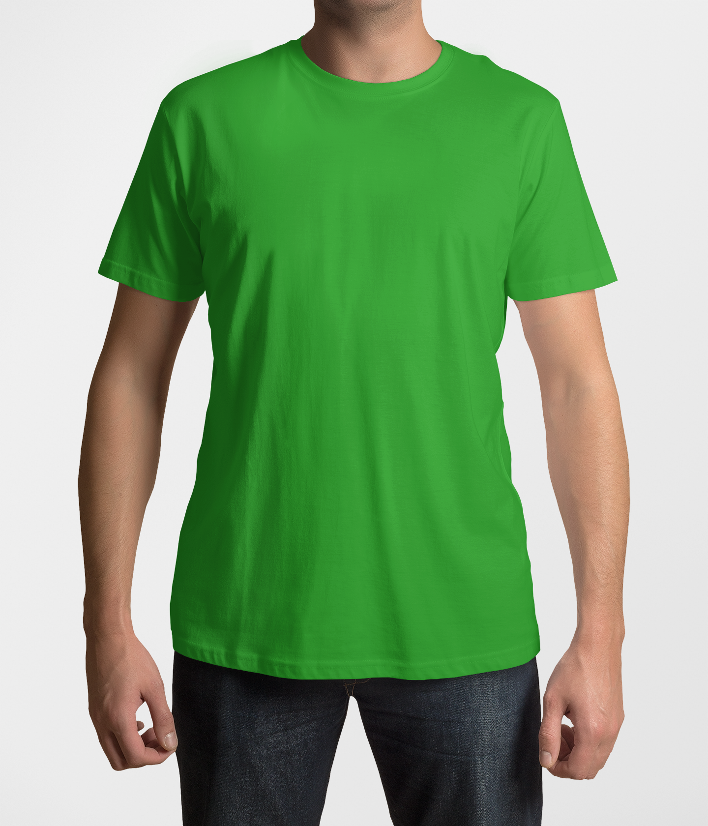 MEN'S T-SHIRT GREEN: SOLIDS