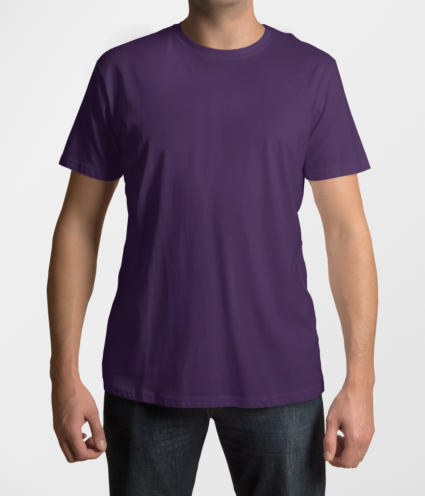 MEN'S T-SHIRT PURPLE: SOLIDS