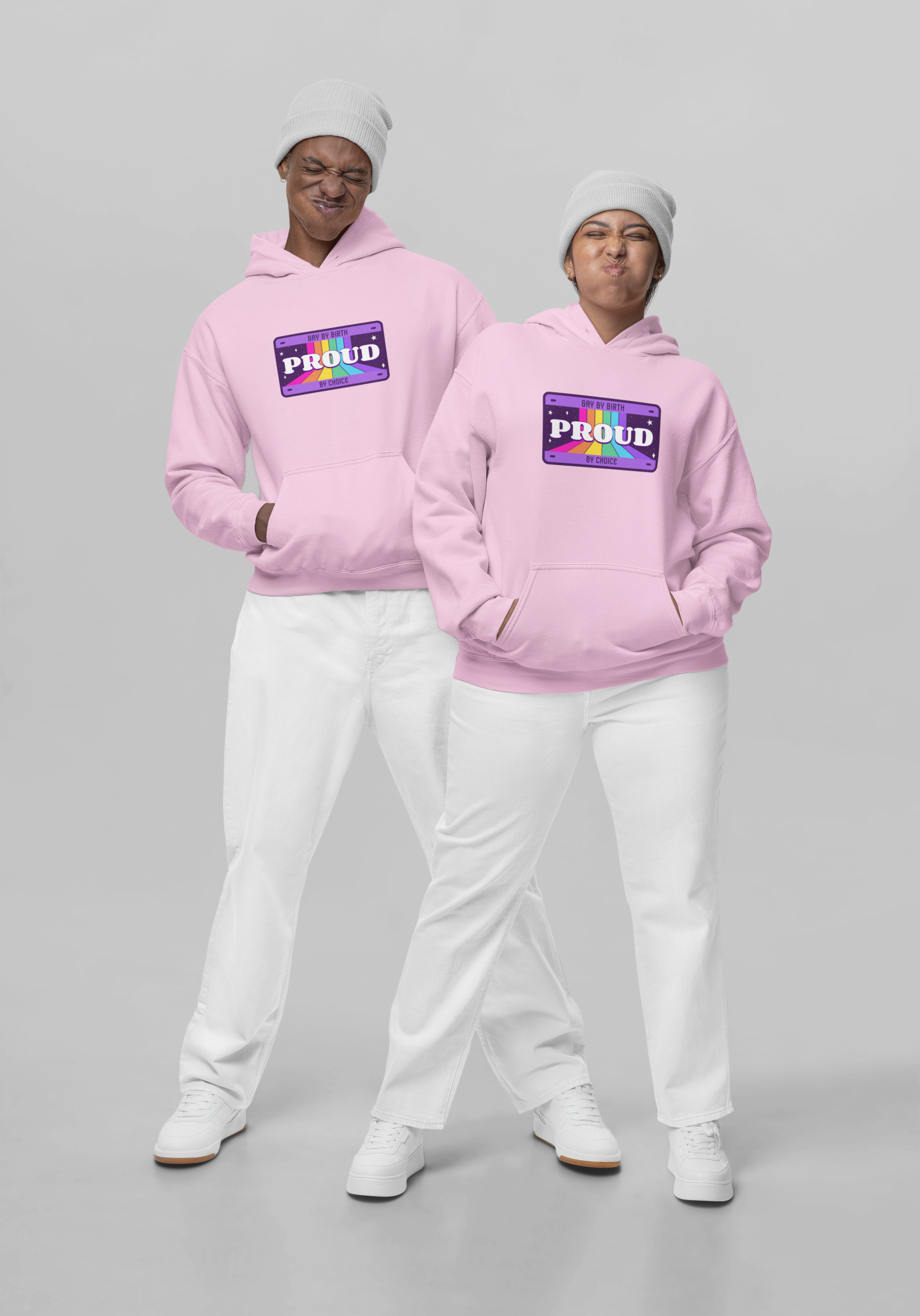 HOODIE PINK: PROUD