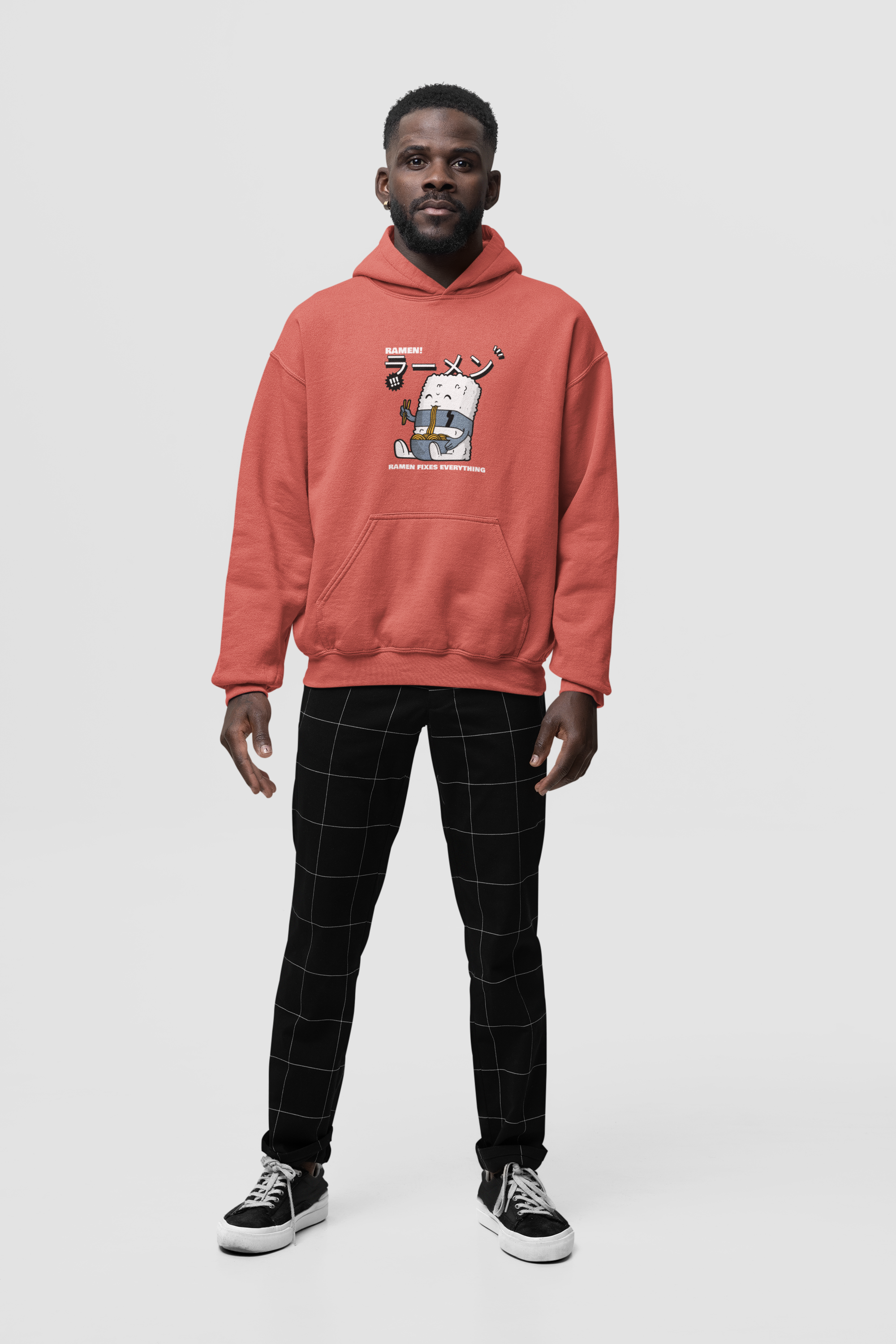 HOODIE CORAL : RICE CAKE