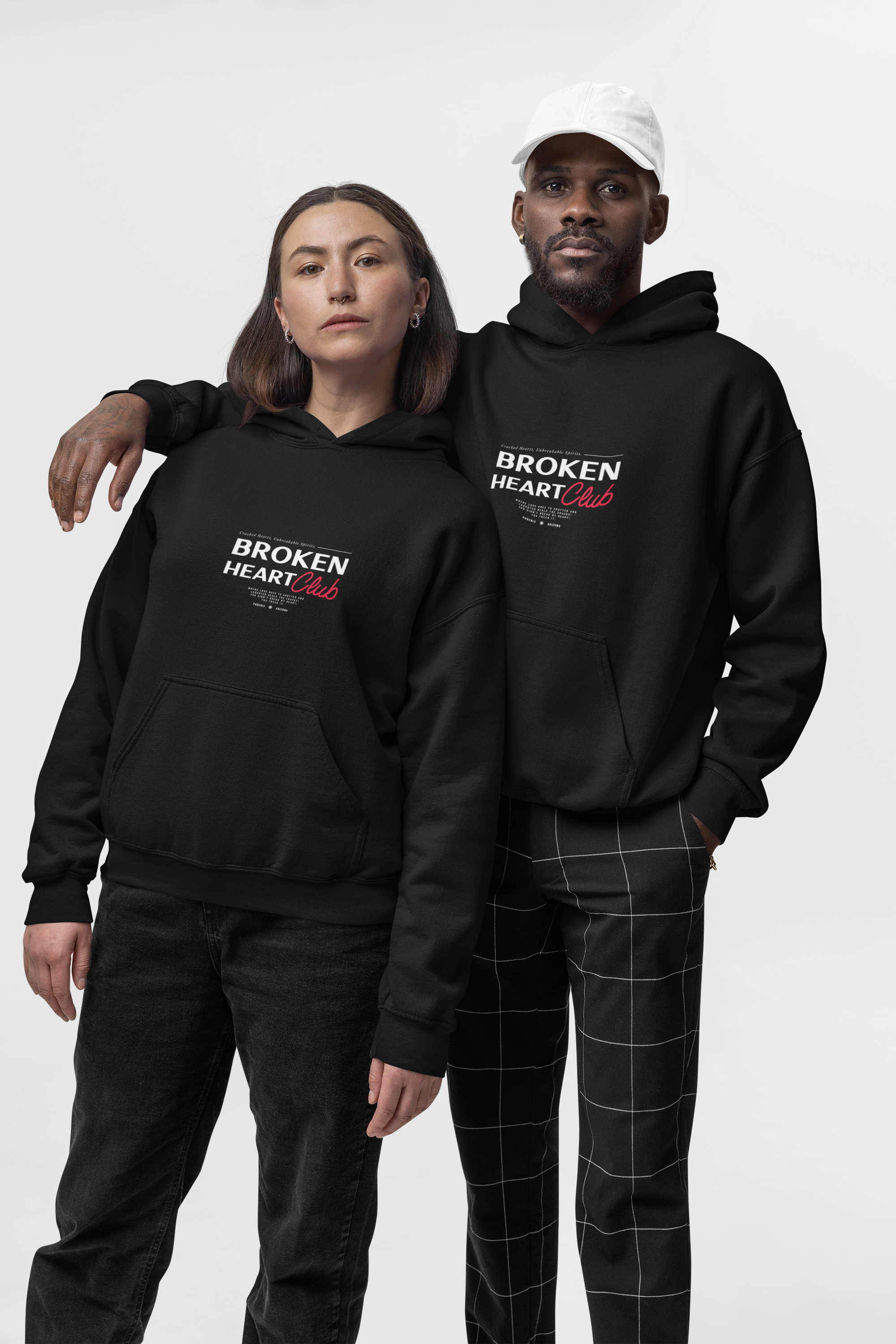 HOODIE BLACK: BROKEN HEART
