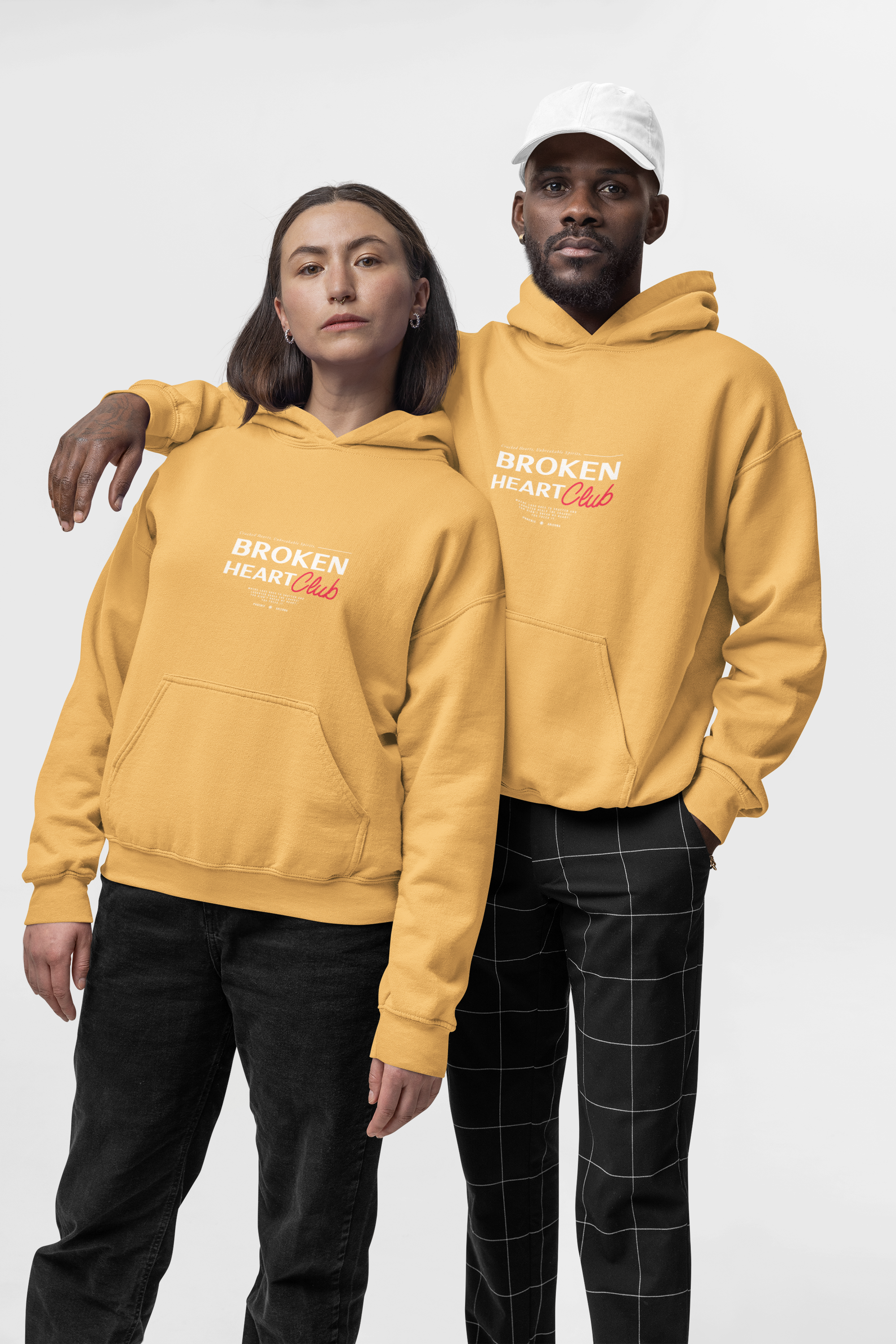 HOODIE MUSTARD YELLOW: BROKEN HEART