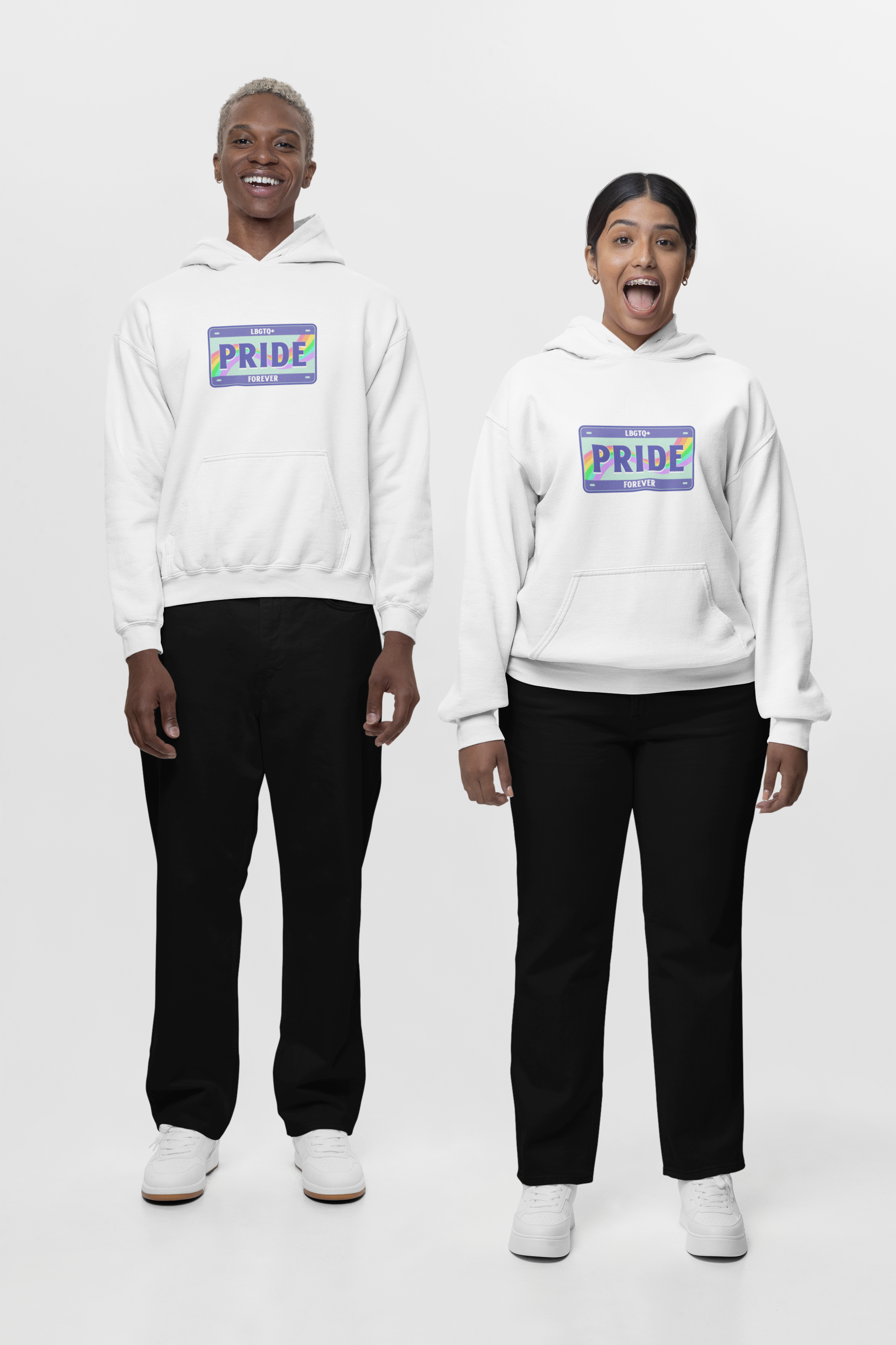 HOODIE WHITE: PRIDE