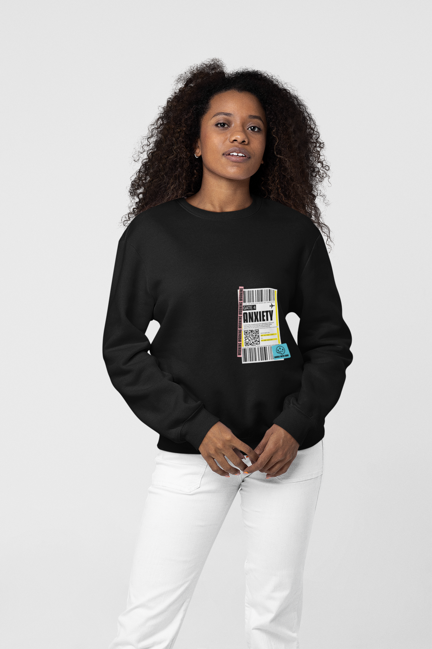 SWEATSHIRTS BLACK: ANXIETY