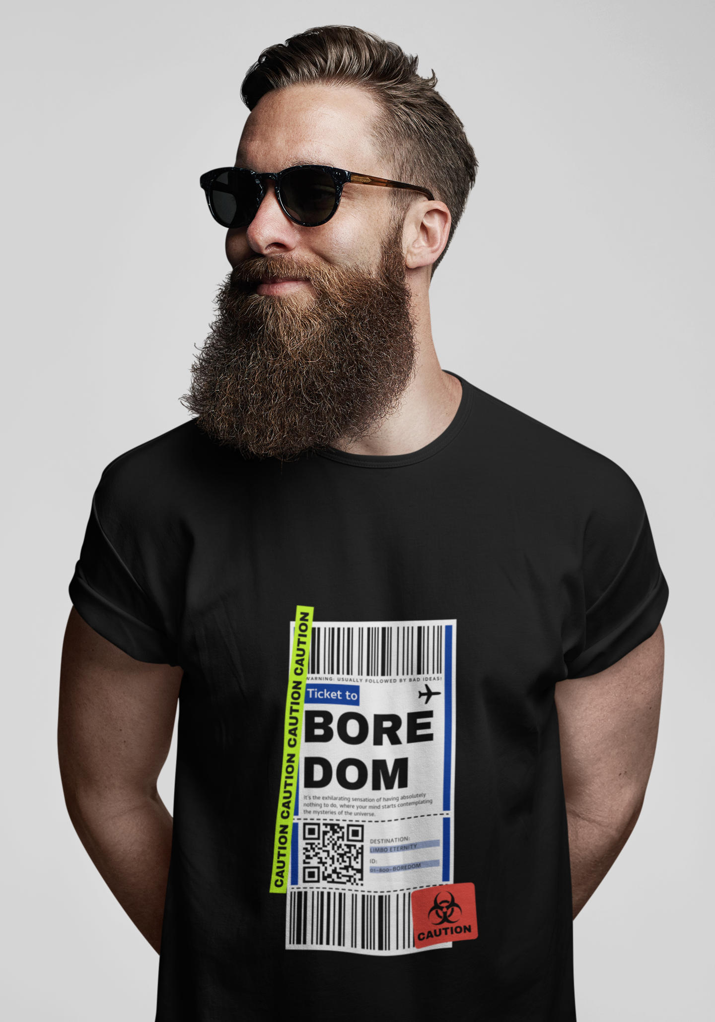 MEN'S T-SHIRT BLACK: BOREDOM