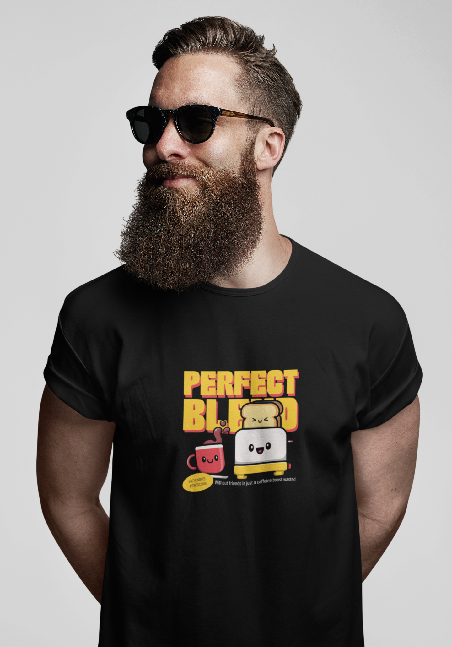 MEN'S T-SHIRT BLACK: PERFECT BREAD