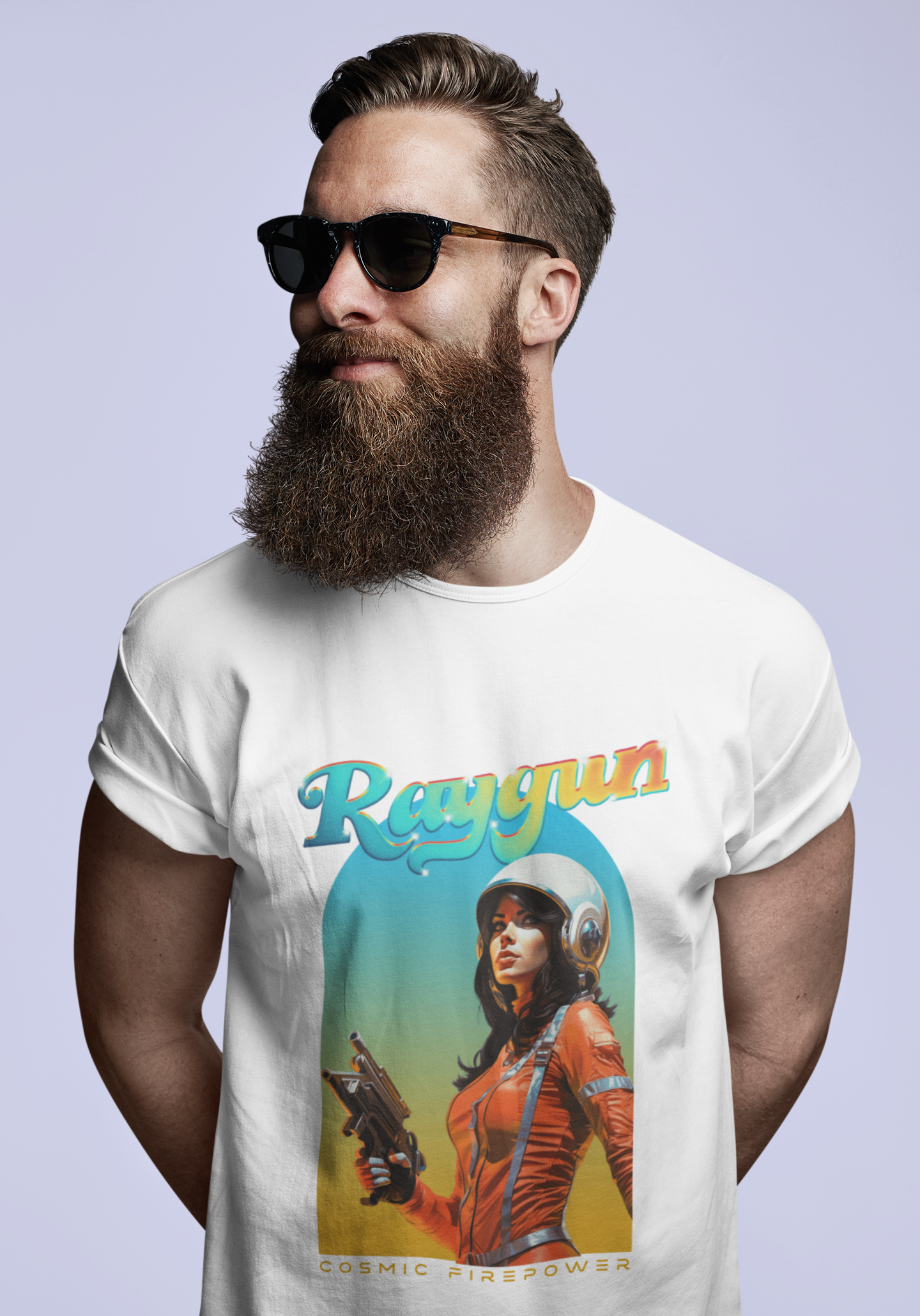 MEN'S T-SHIRT WHITE: RAYGUN