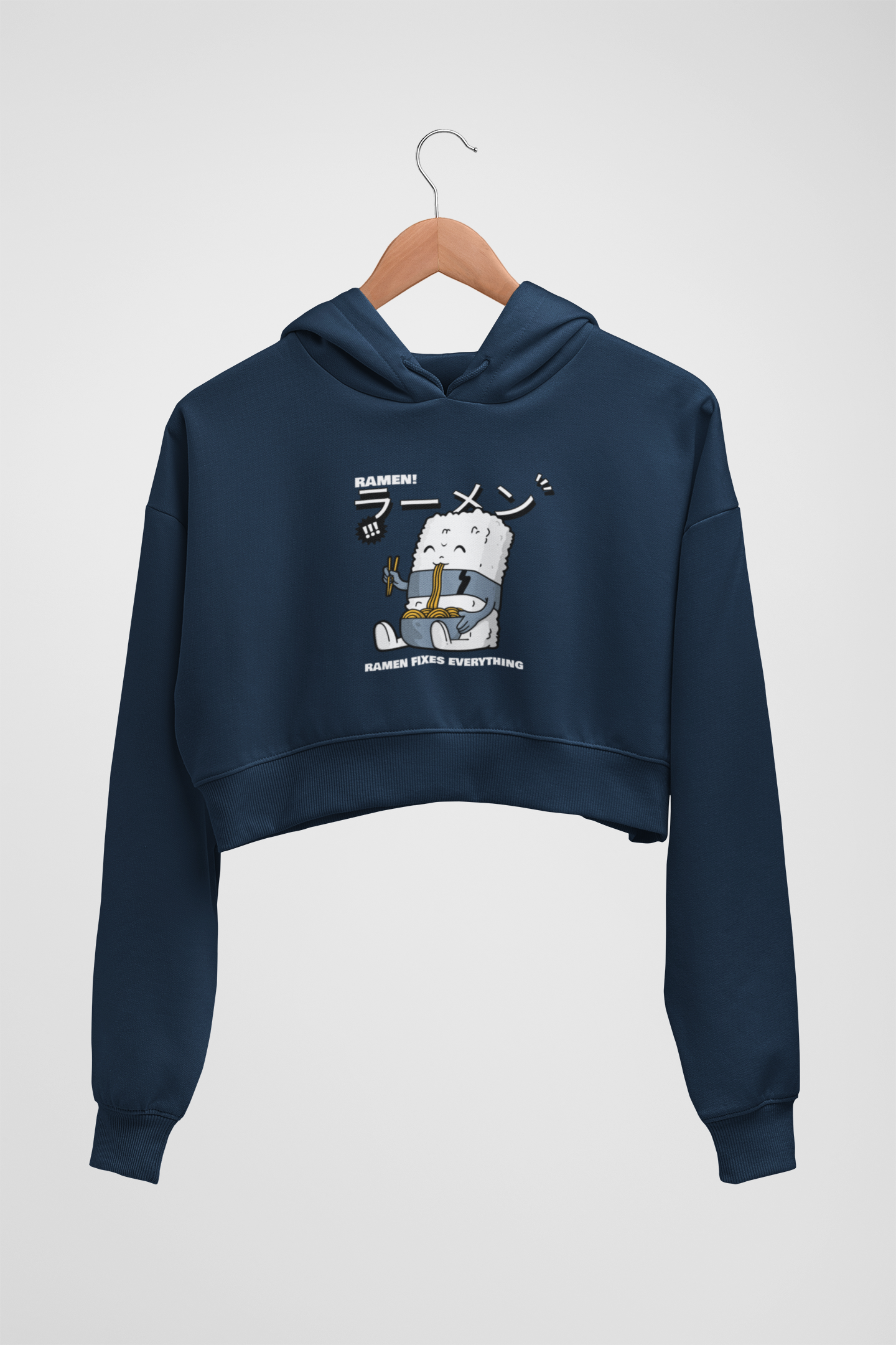 CROP HOODIES : BLUE : QUOTE