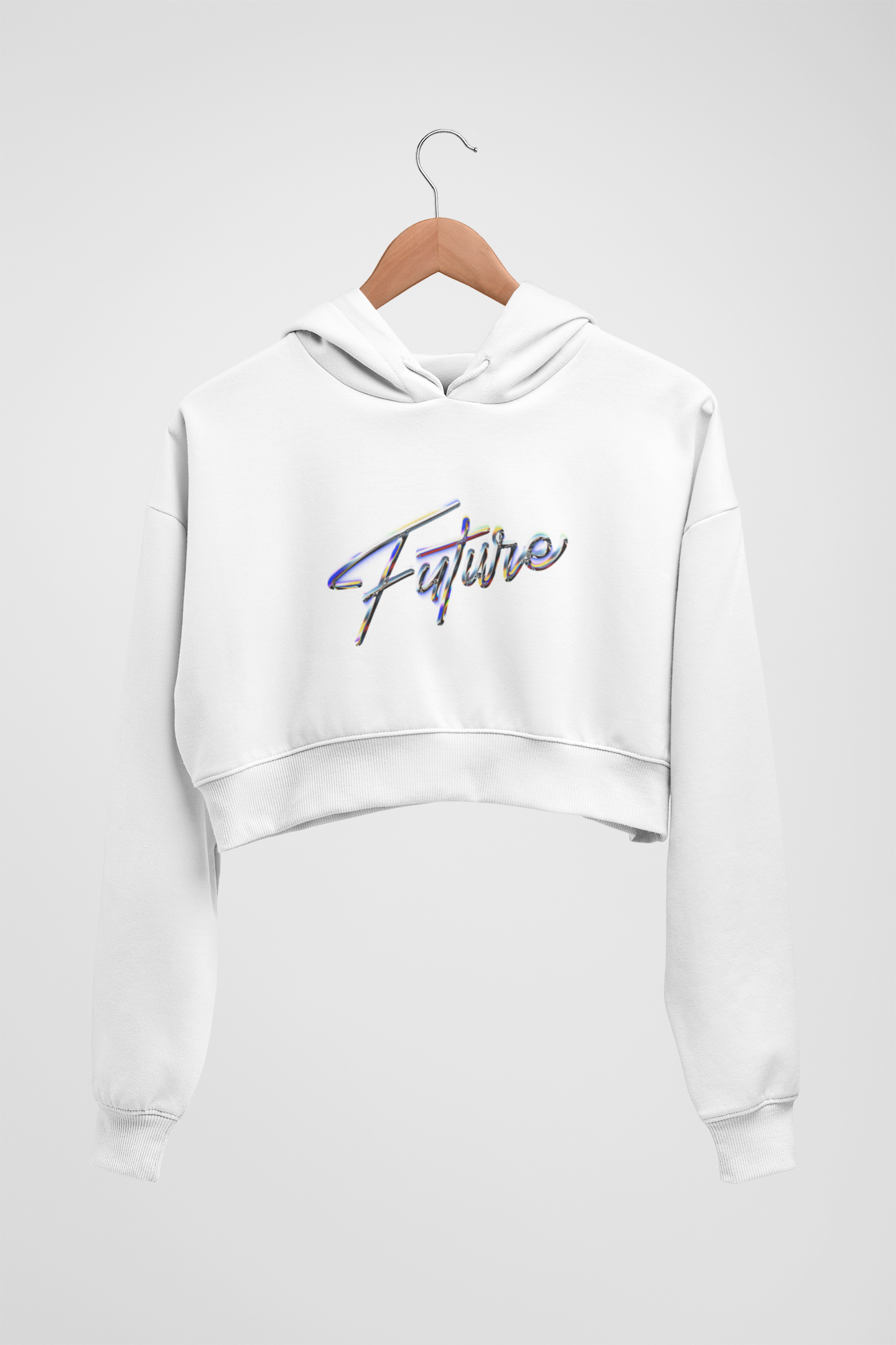CROP HOODIES WHITE x FUTURE
