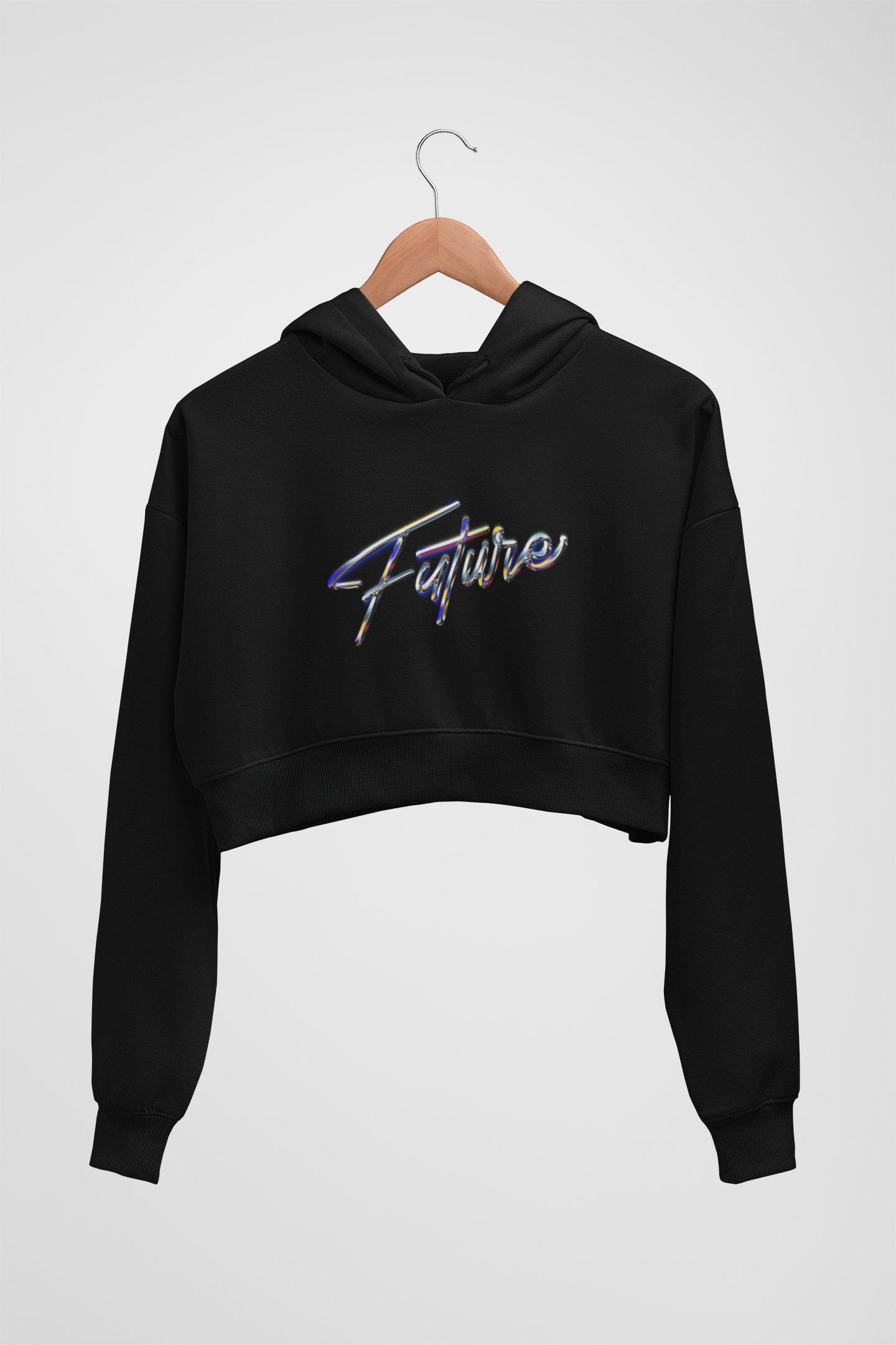 CROP HOODIES BLACK x FUTURE