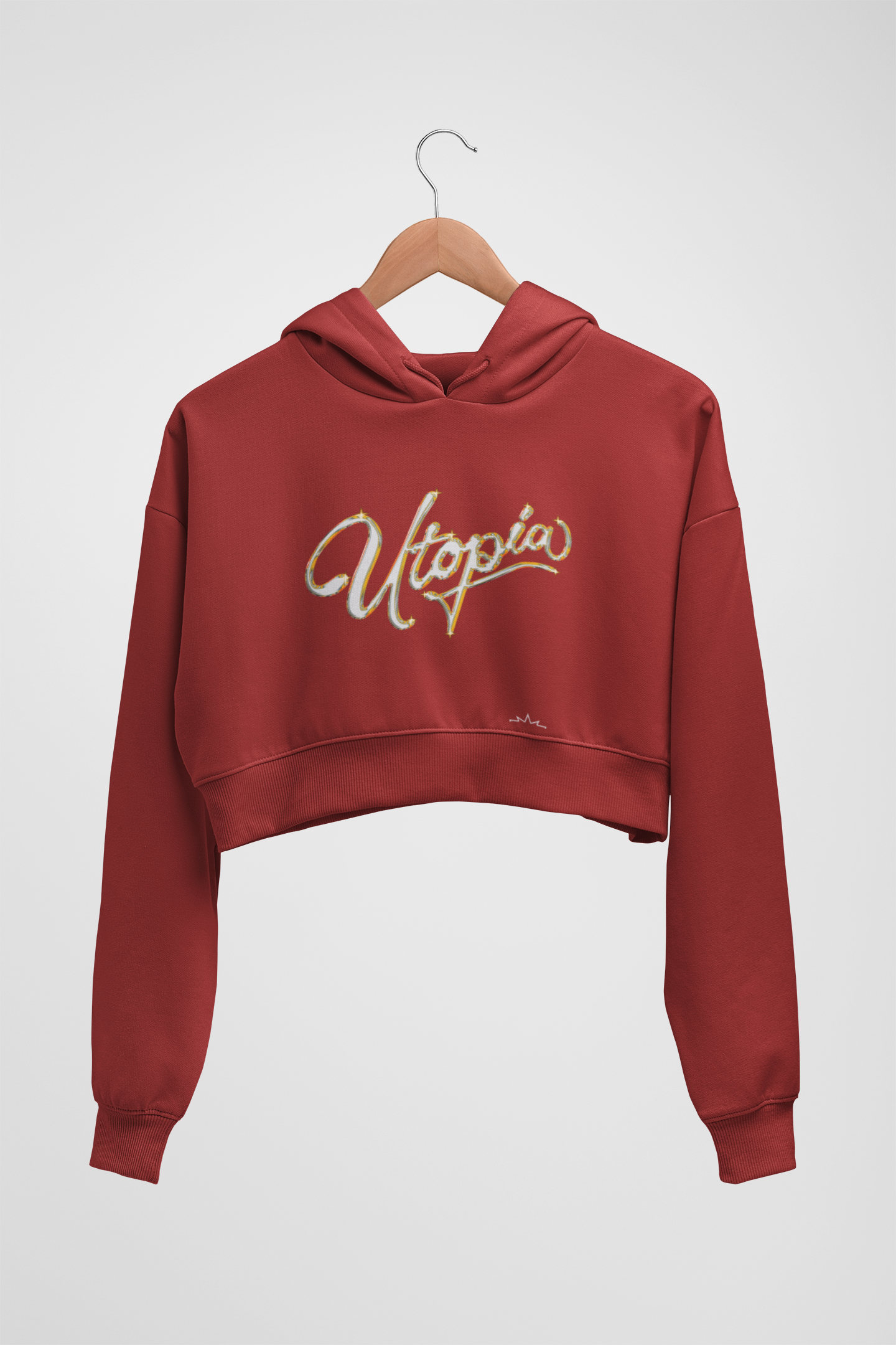CROP HOODIES MAROON: UTOPIA
