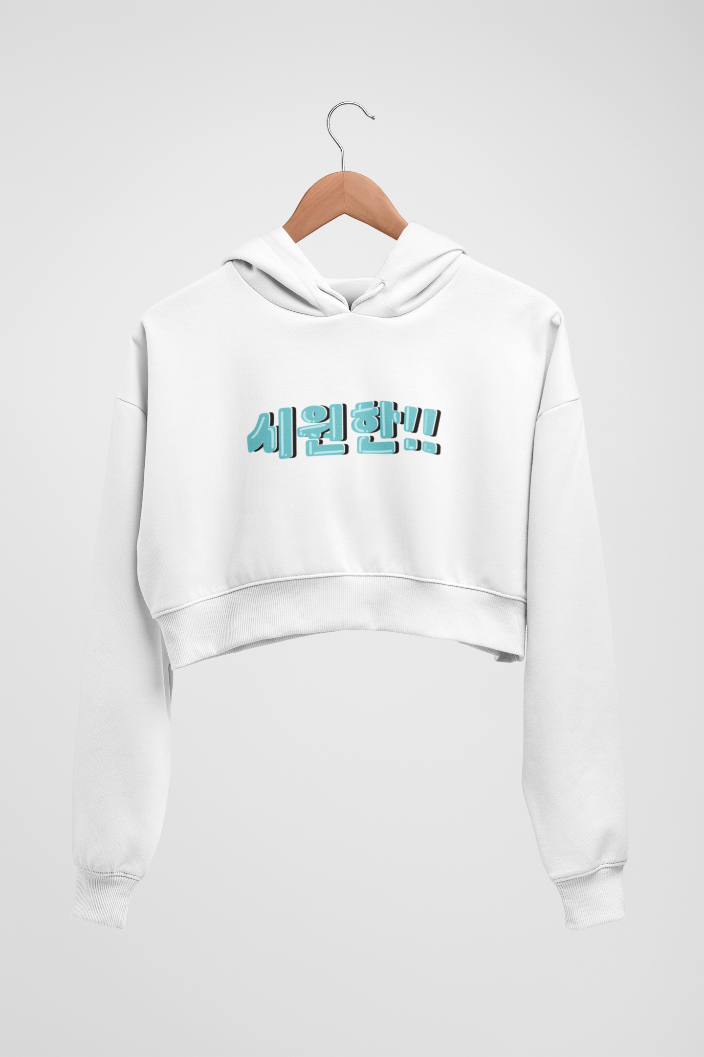 CROP HOODIES WHITE x QUOTE