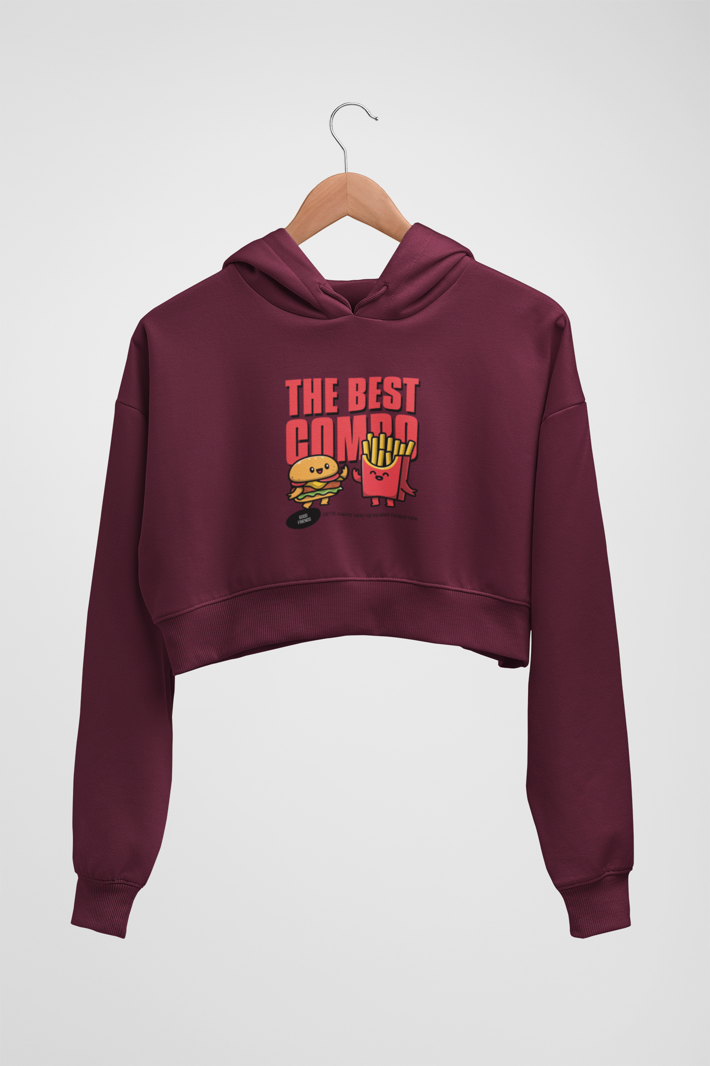CROP HOODIES MAROON: THE BEST COMBO