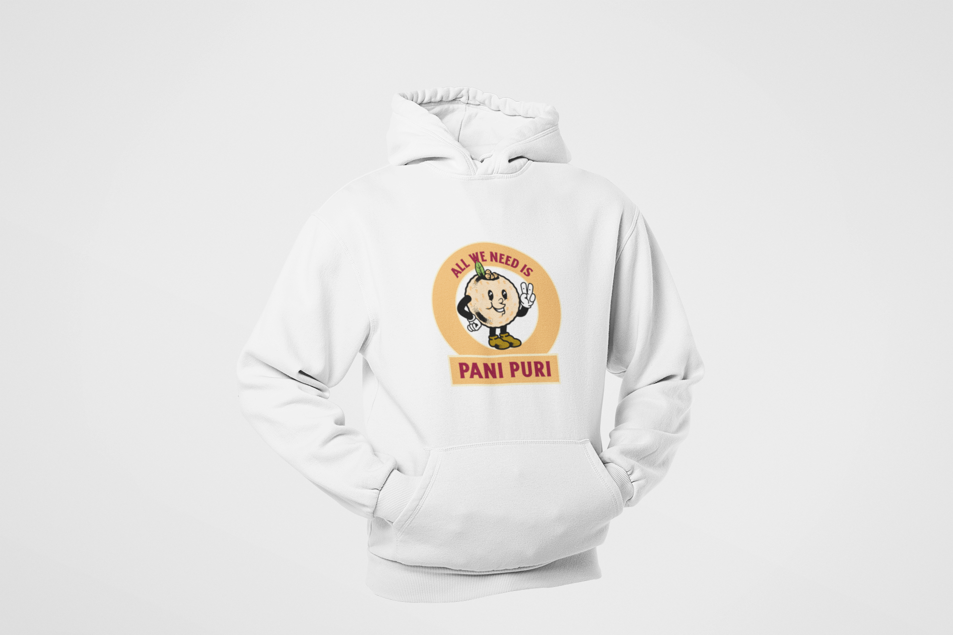 HOODIE WHITE: PANI PURI