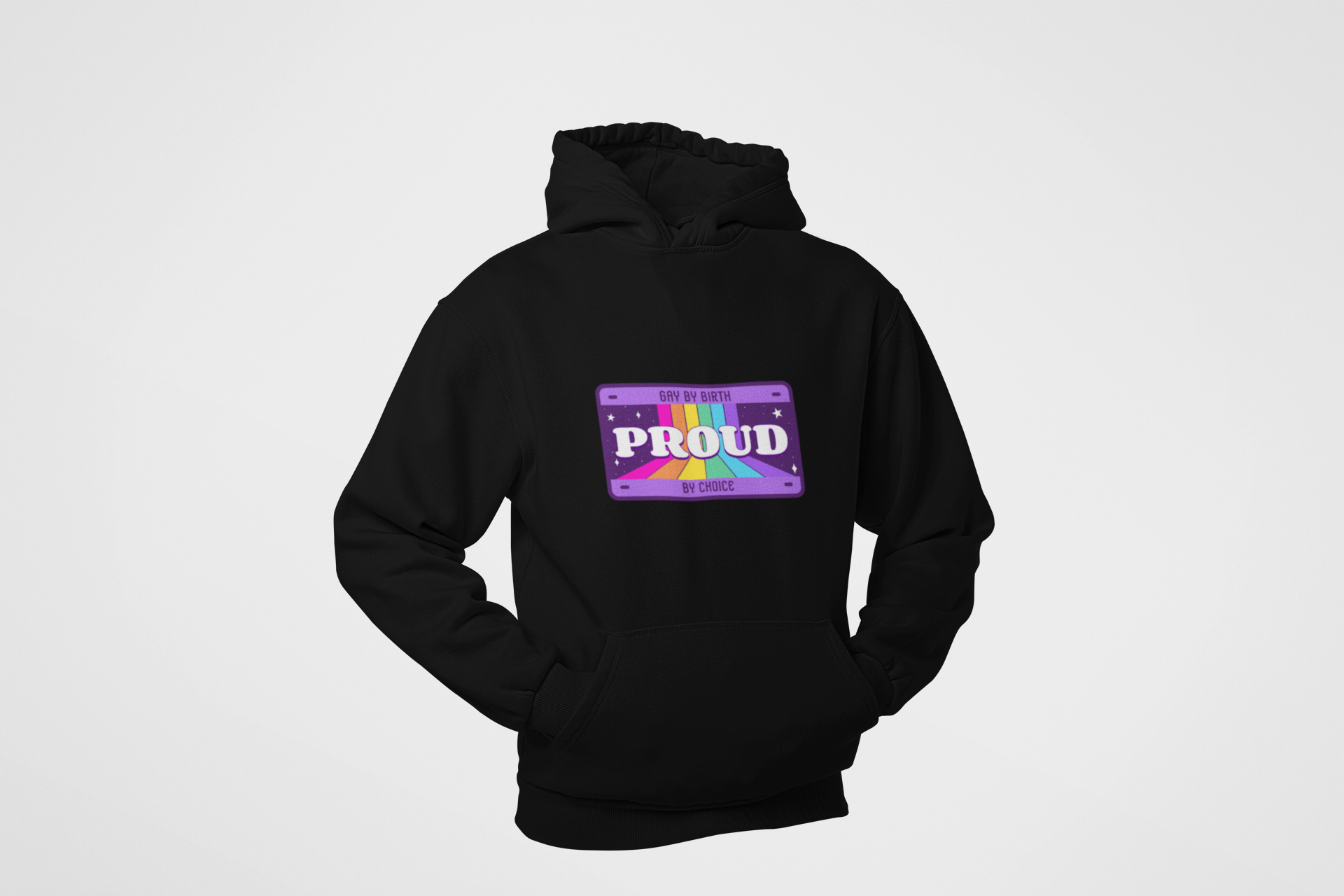 HOODIE BLACK: PROUD