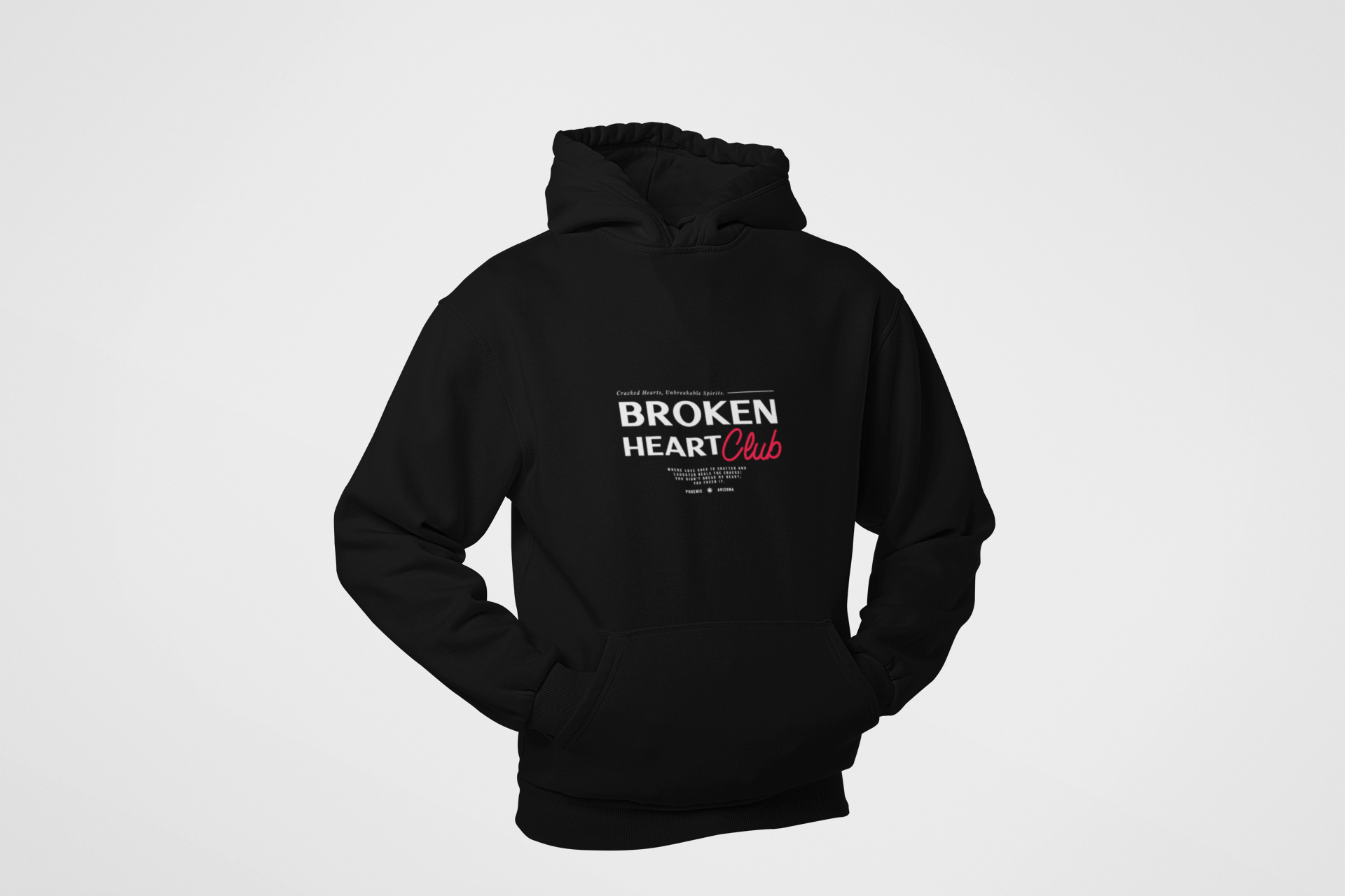 HOODIE BLACK: BROKEN HEART