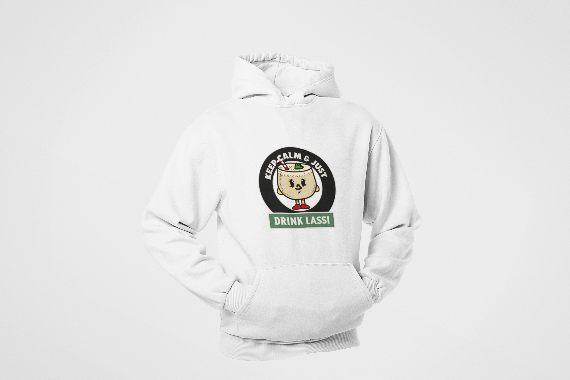 HOODIE WHITE: DRINK LASSI