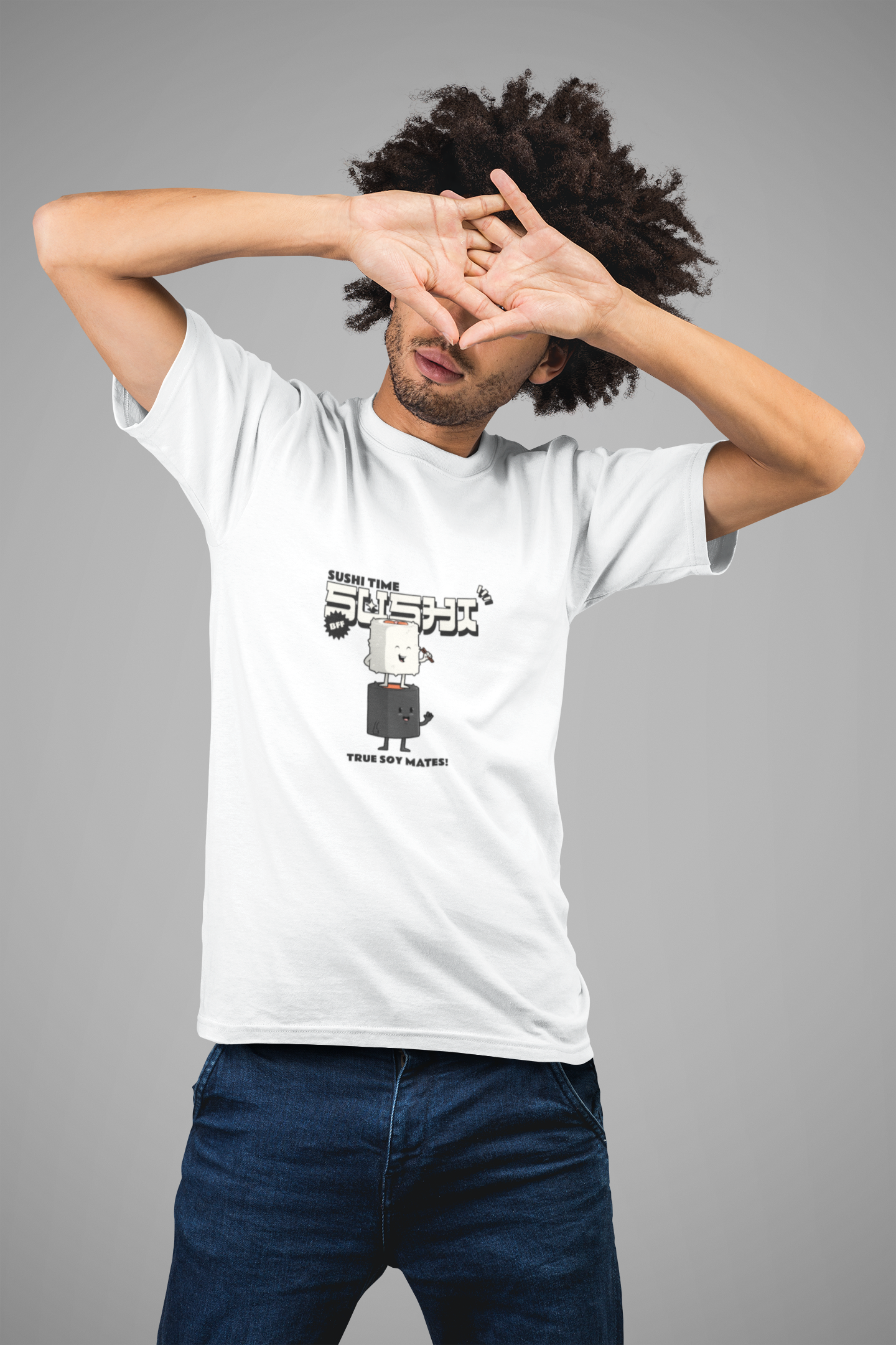 MEN'S T-SHIRT WHITE: SUSHI