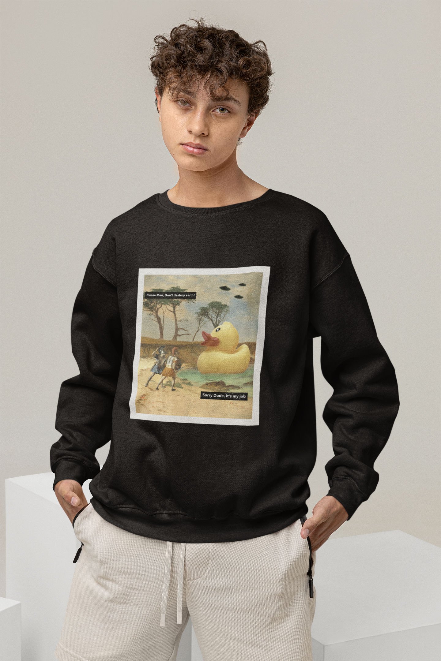 SWEATSHIRTS BLACK: DUCK