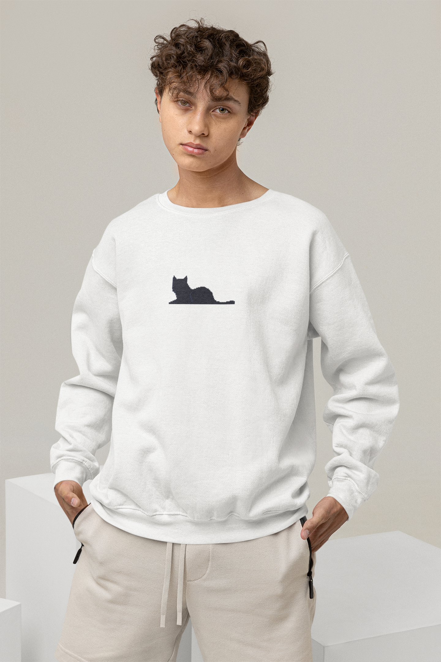 SWEATSHIRTS WHITE: CAT