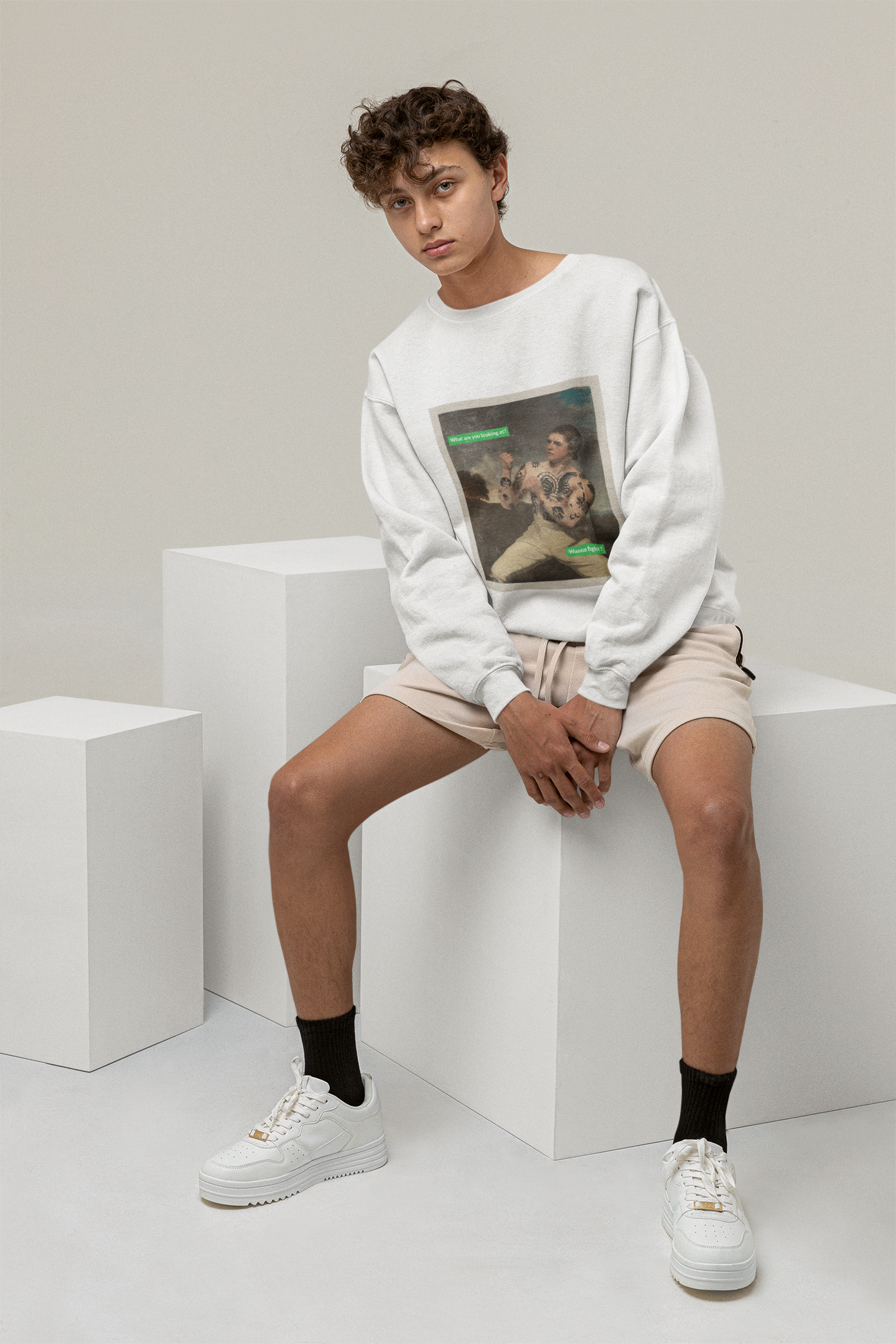 SWEATSHIRTS WHITE: BOY PRINT