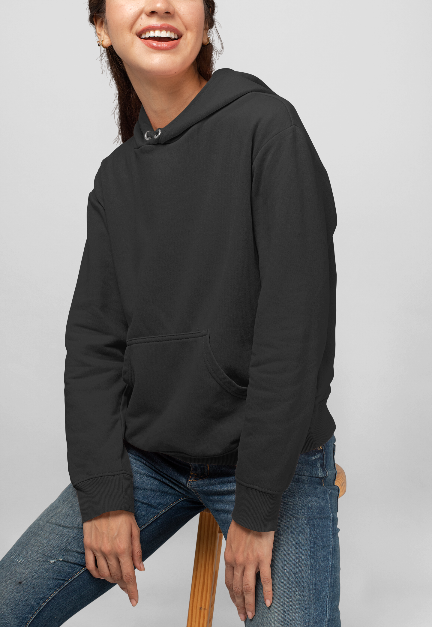 HOODIE BLACK: SOLIDS