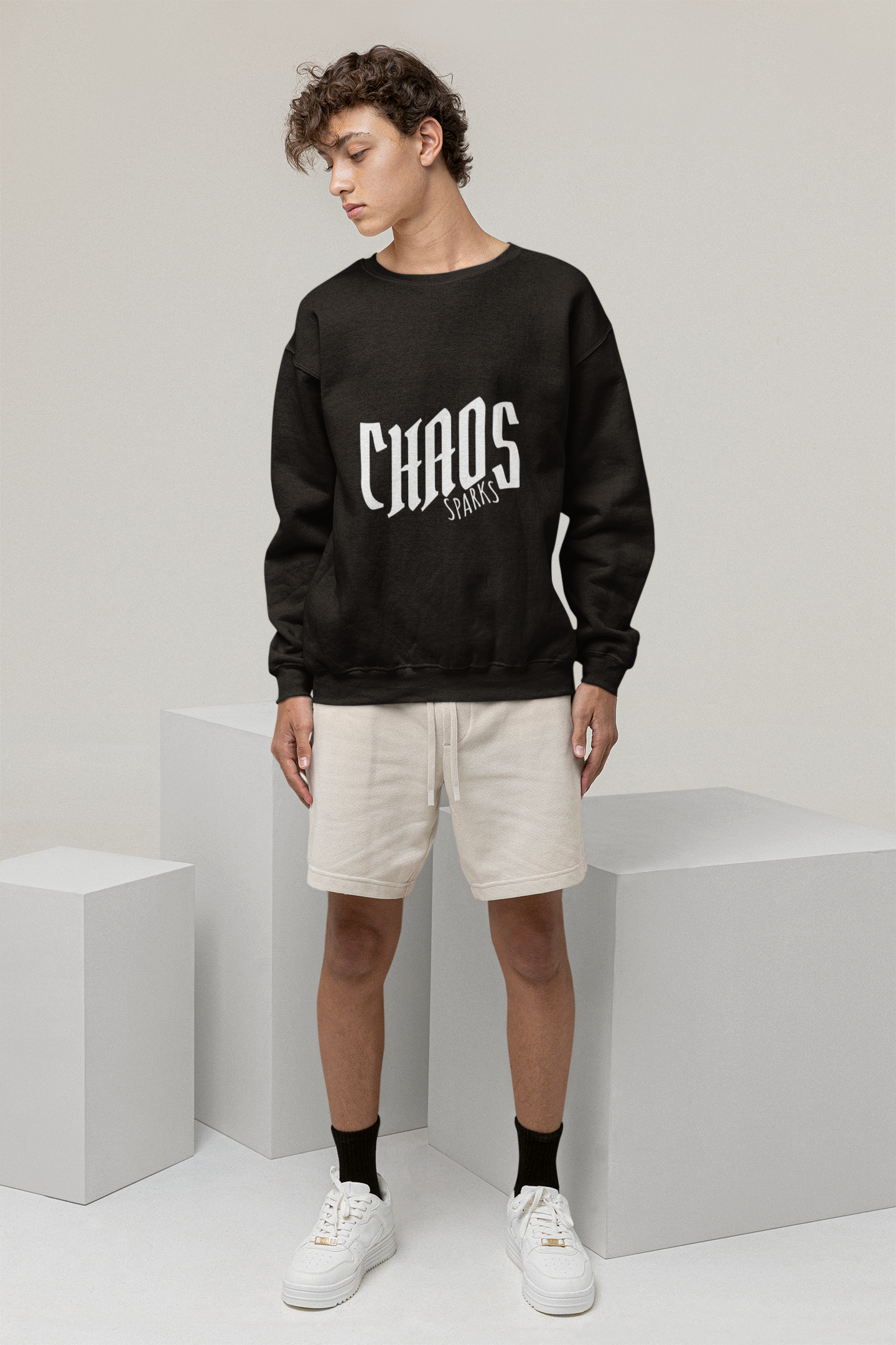 SWEATSHIRTS BLACK: CHAOS