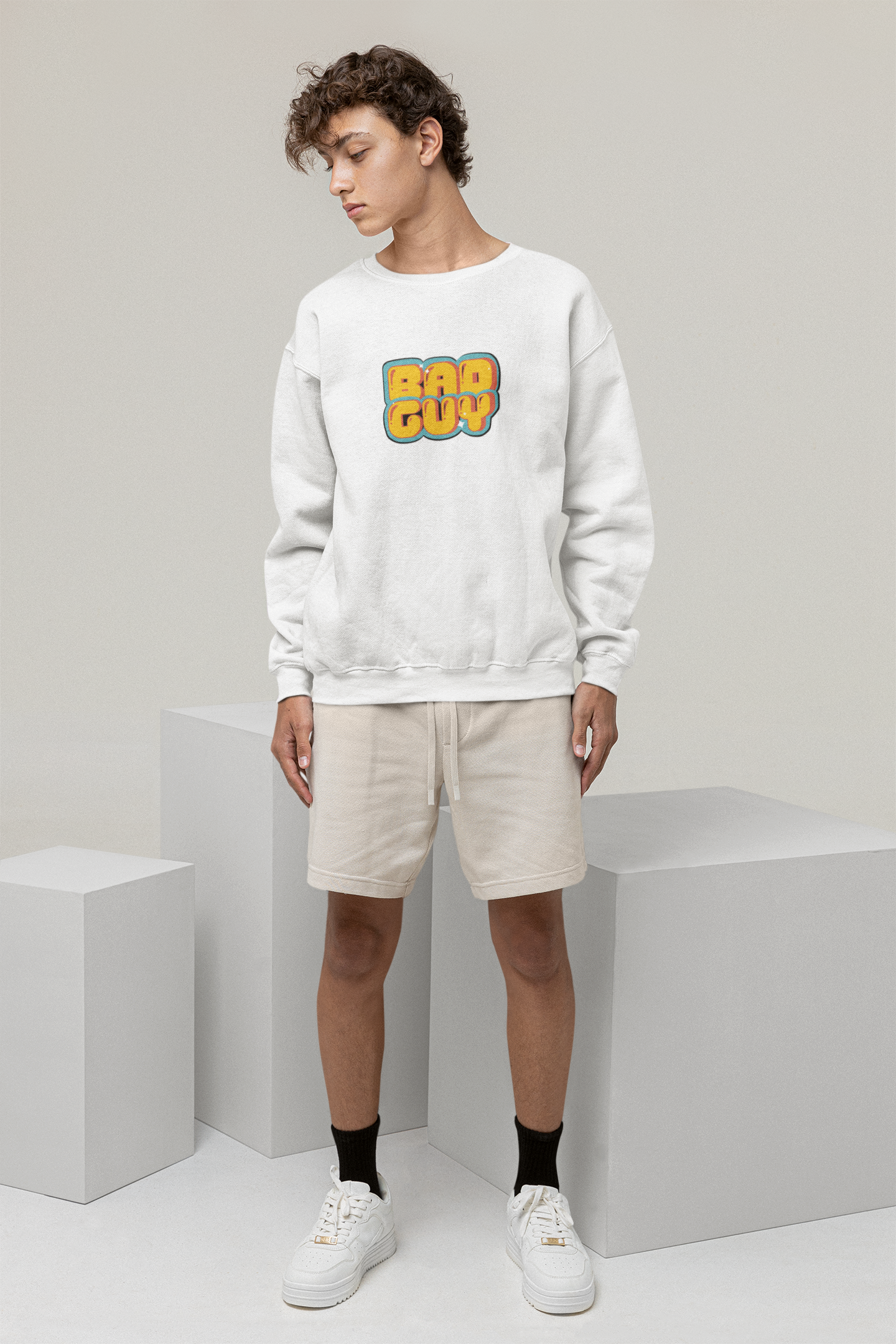 SWEATSHIRTS WHITE: BAD GUY