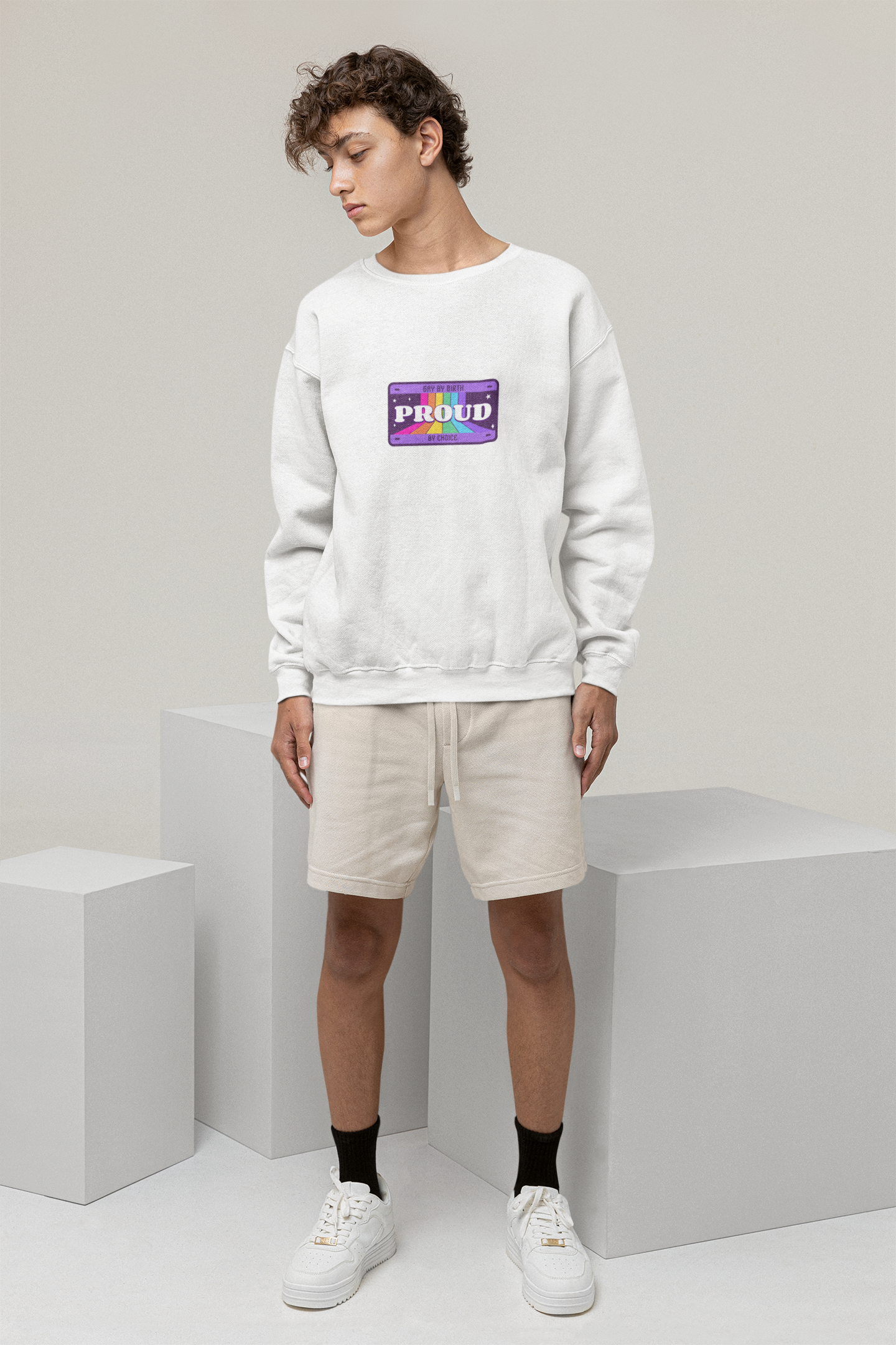 SWEATSHIRTS WHITE: PROUD