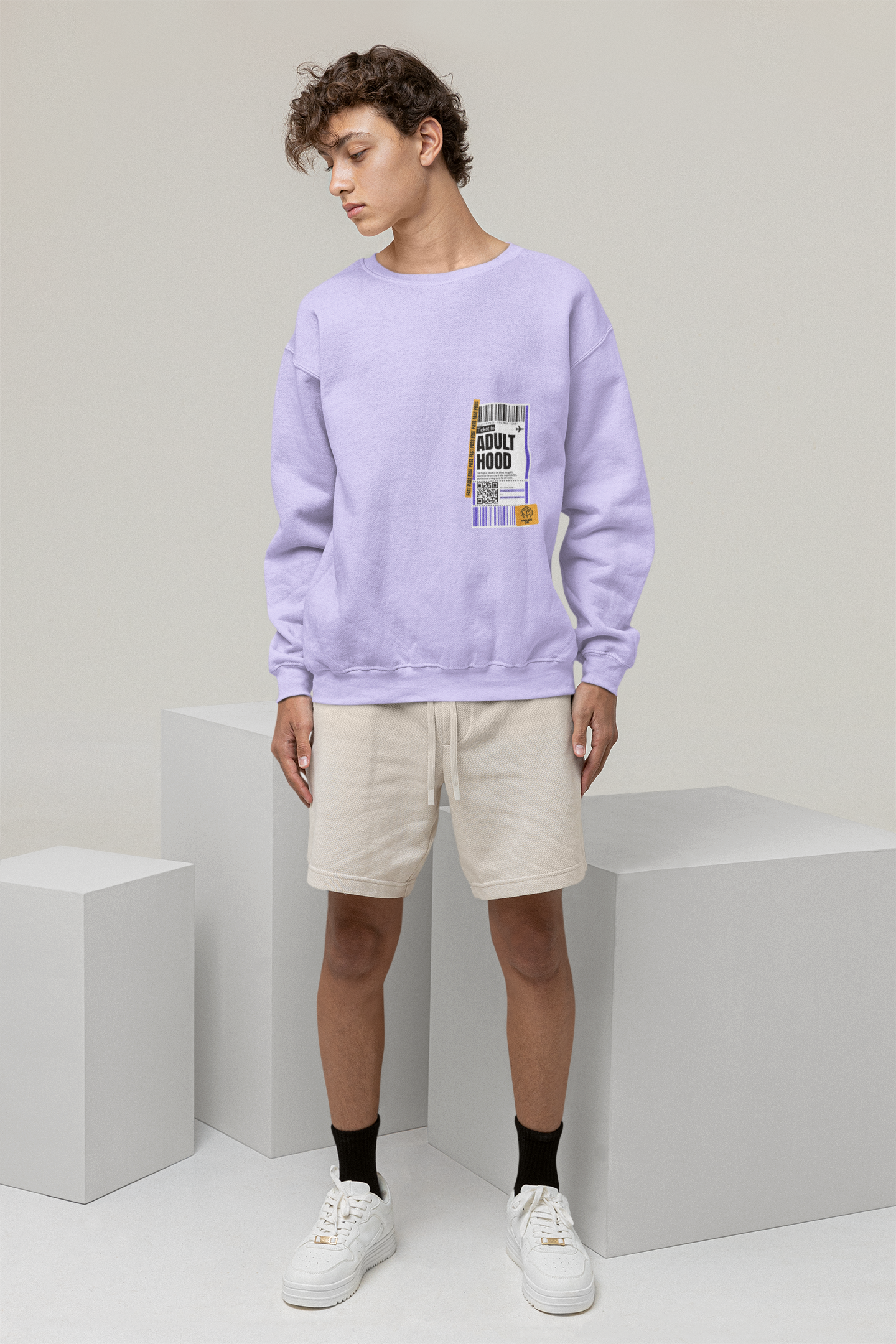 SWEATSHIRTS LAVENDER: ADULT HOOD