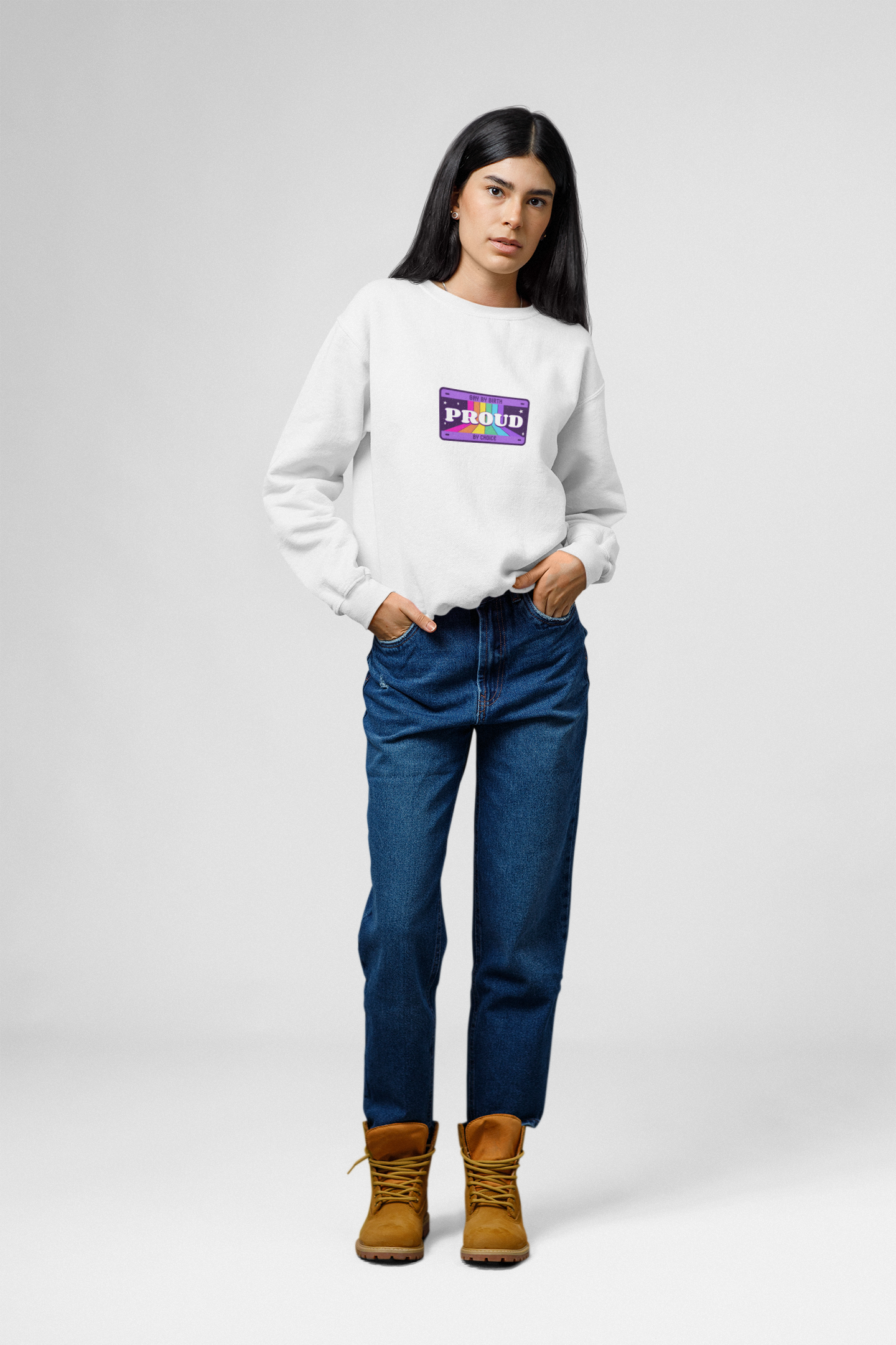 SWEATSHIRTS WHITE: PROUD