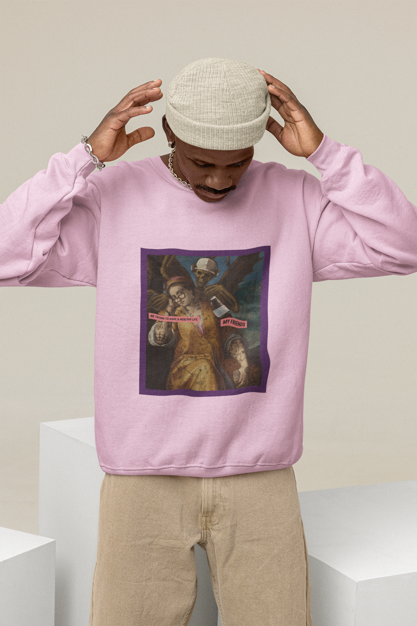 SWEATSHIRTS PINK: LADY PRINT