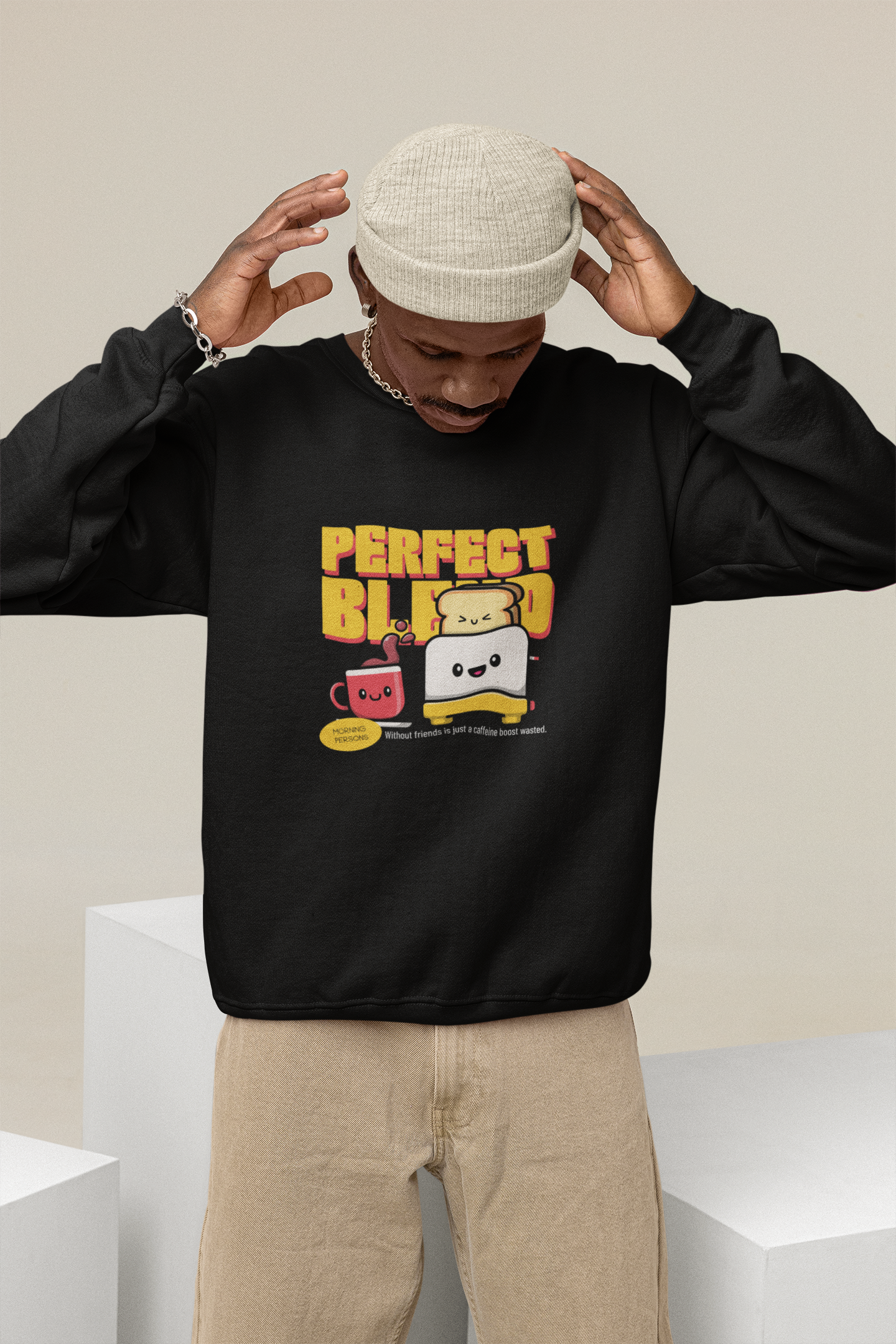 SWEATSHIRTS BLACK: PERFECT BREAD