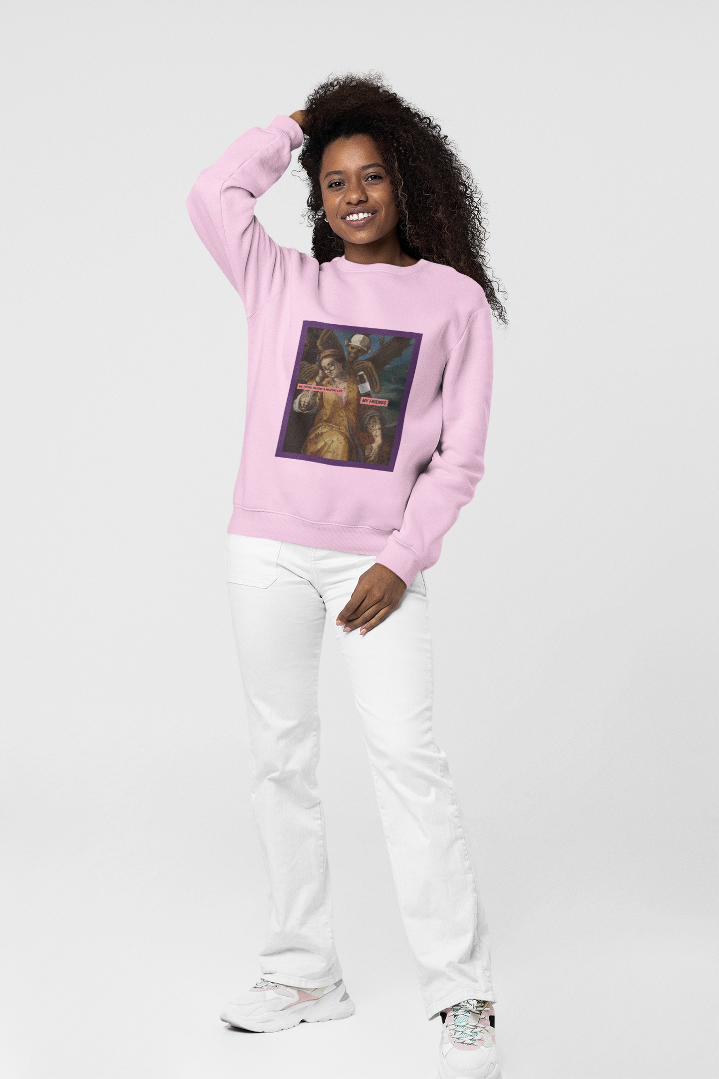 SWEATSHIRTS PINK: LADY PRINT