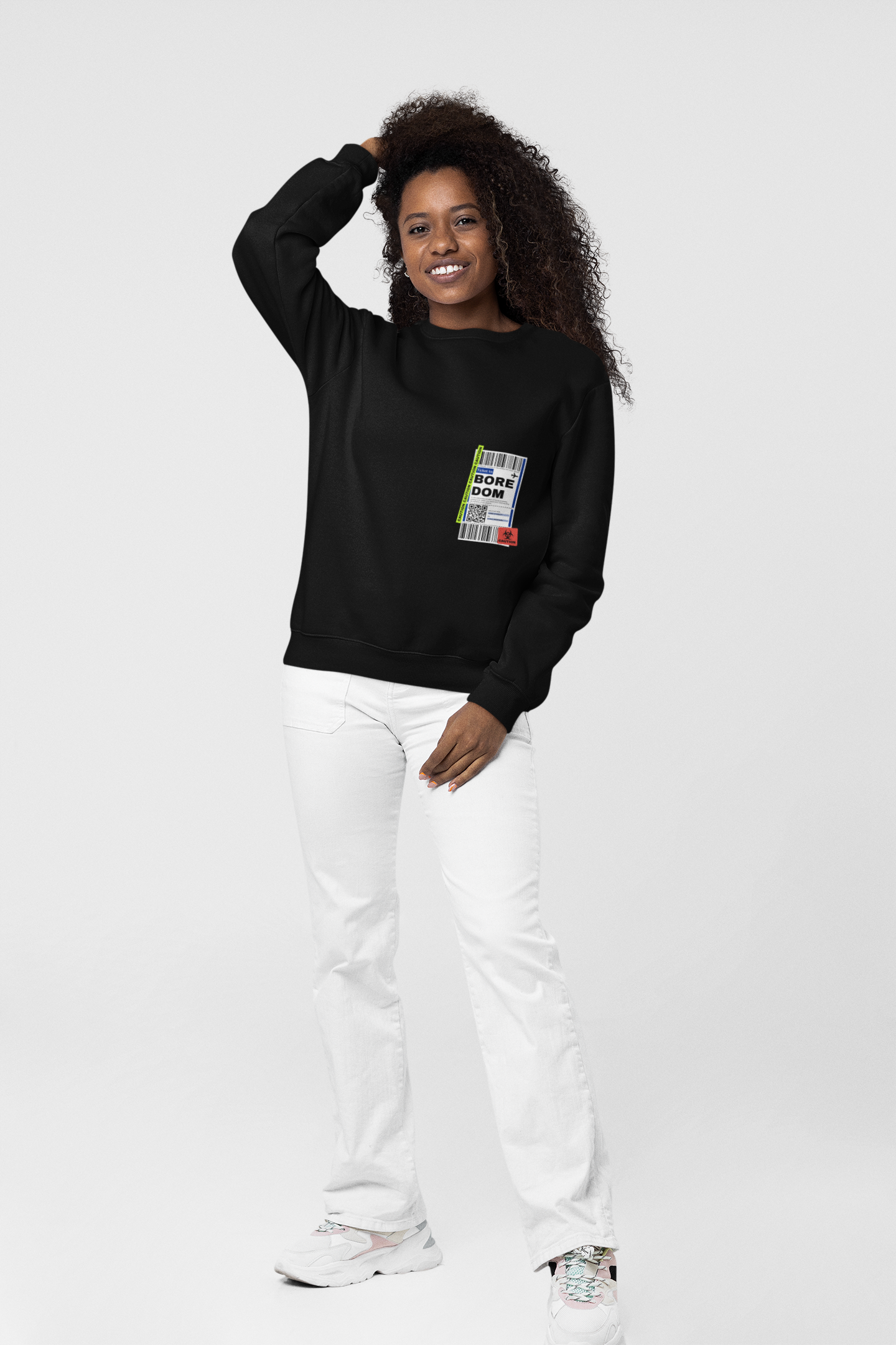 SWEATSHIRTS BLACK: BORE DOM