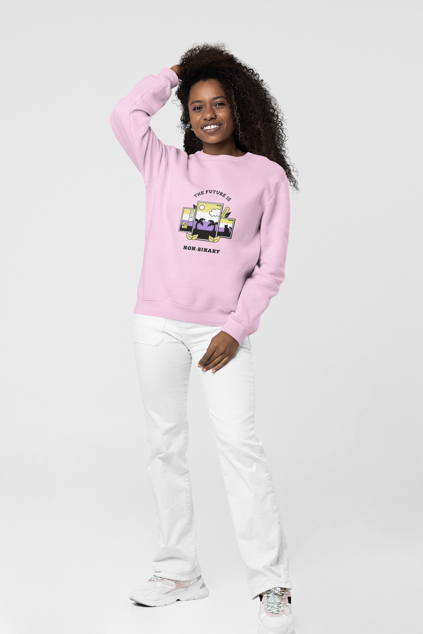 SWEATSHIRTS PINK: THE FUTURE IS NON BINARY