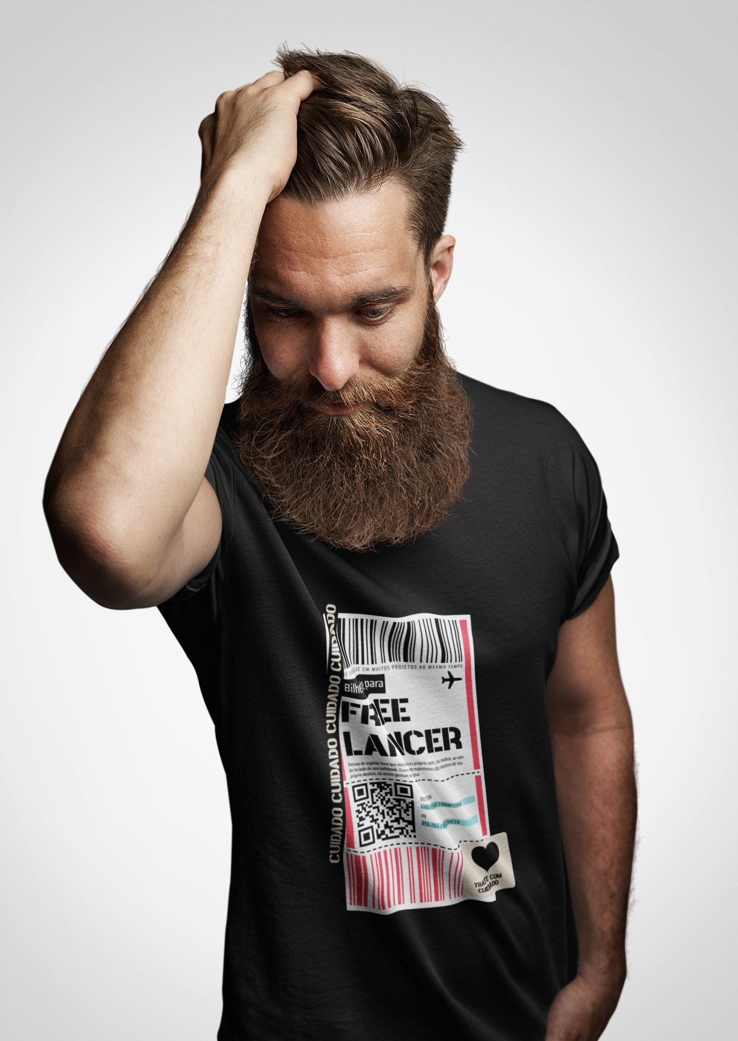 MEN'S T-SHIRT BLACK: FREE LANCER