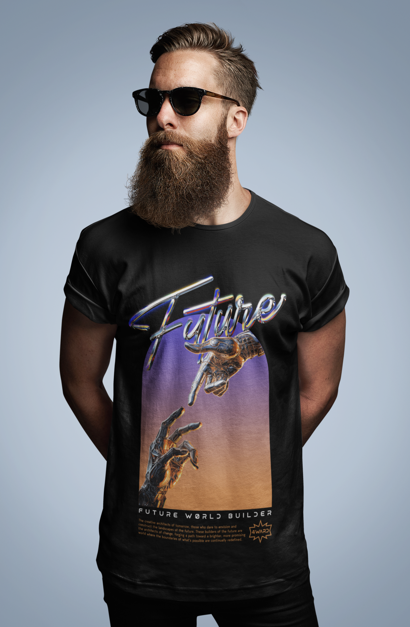MEN'S T-SHIRT BLACK: FUTURE