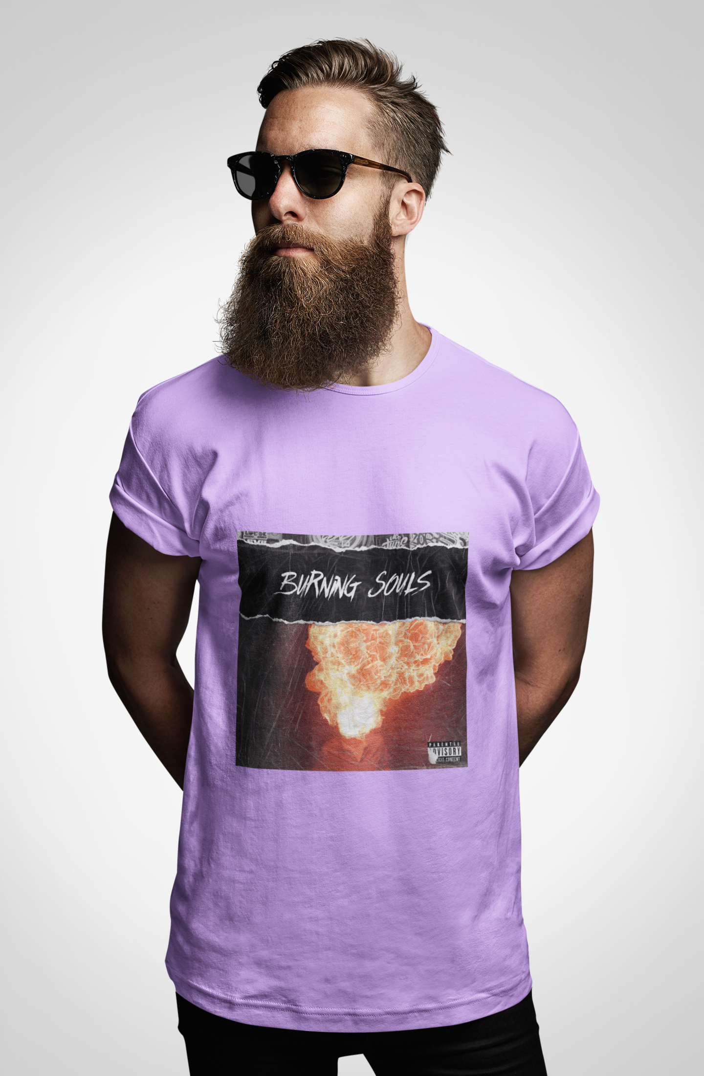 MEN'S T-SHIRT LAVENDER: BURNING SOULS